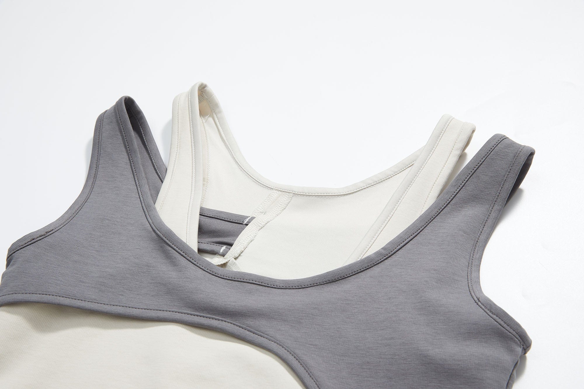 ERROR CODE ROBOT Asymmetrical Contrast Layered Tank Top, premium urban and streetwear designers apparel on PROJECTISR.com, ERROR CODE ROBOT