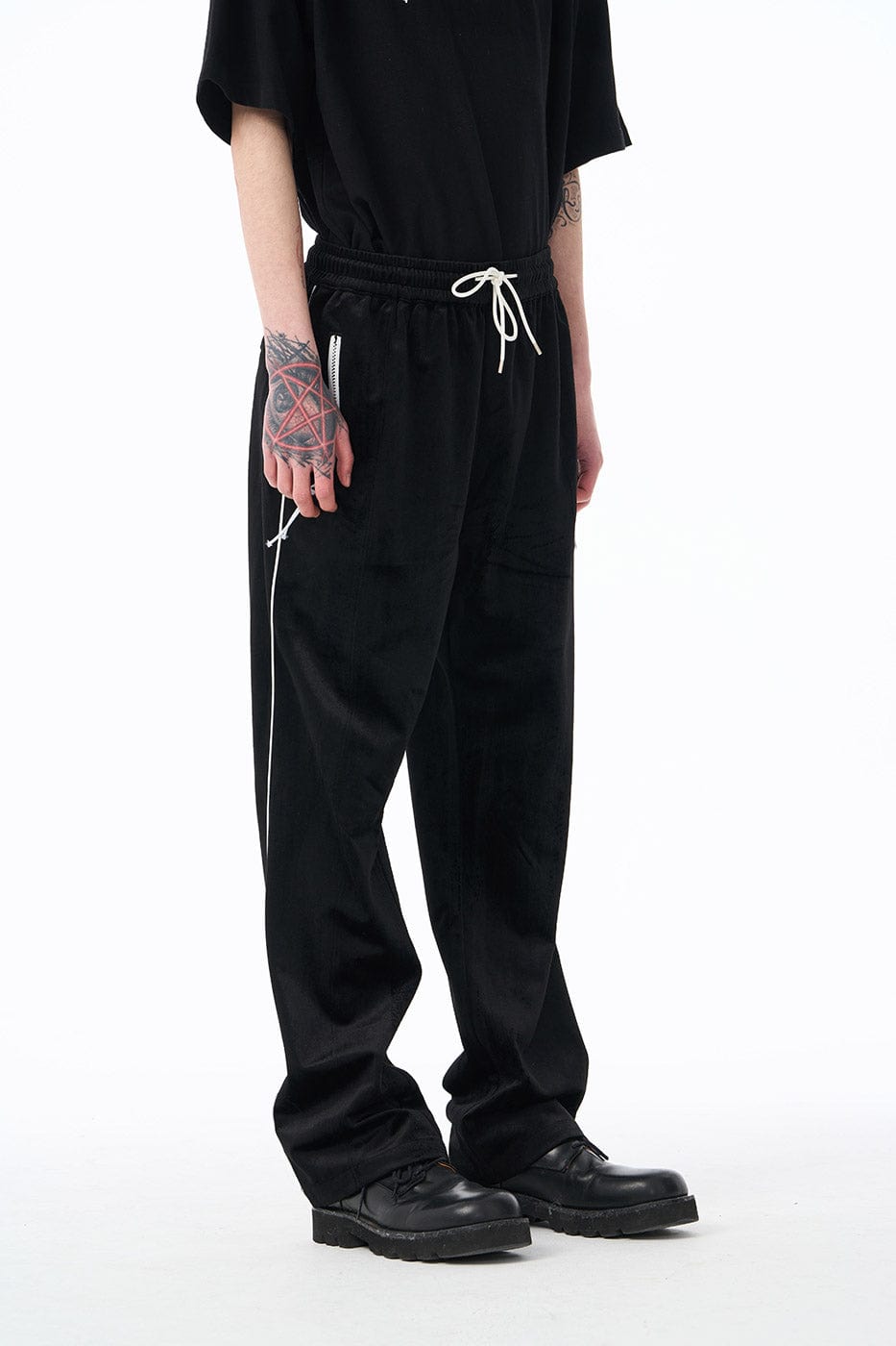 EPIC POETRY Velour Straight Pants, premium urban and streetwear designers apparel on PROJECTISR.com, EPIC POETRY