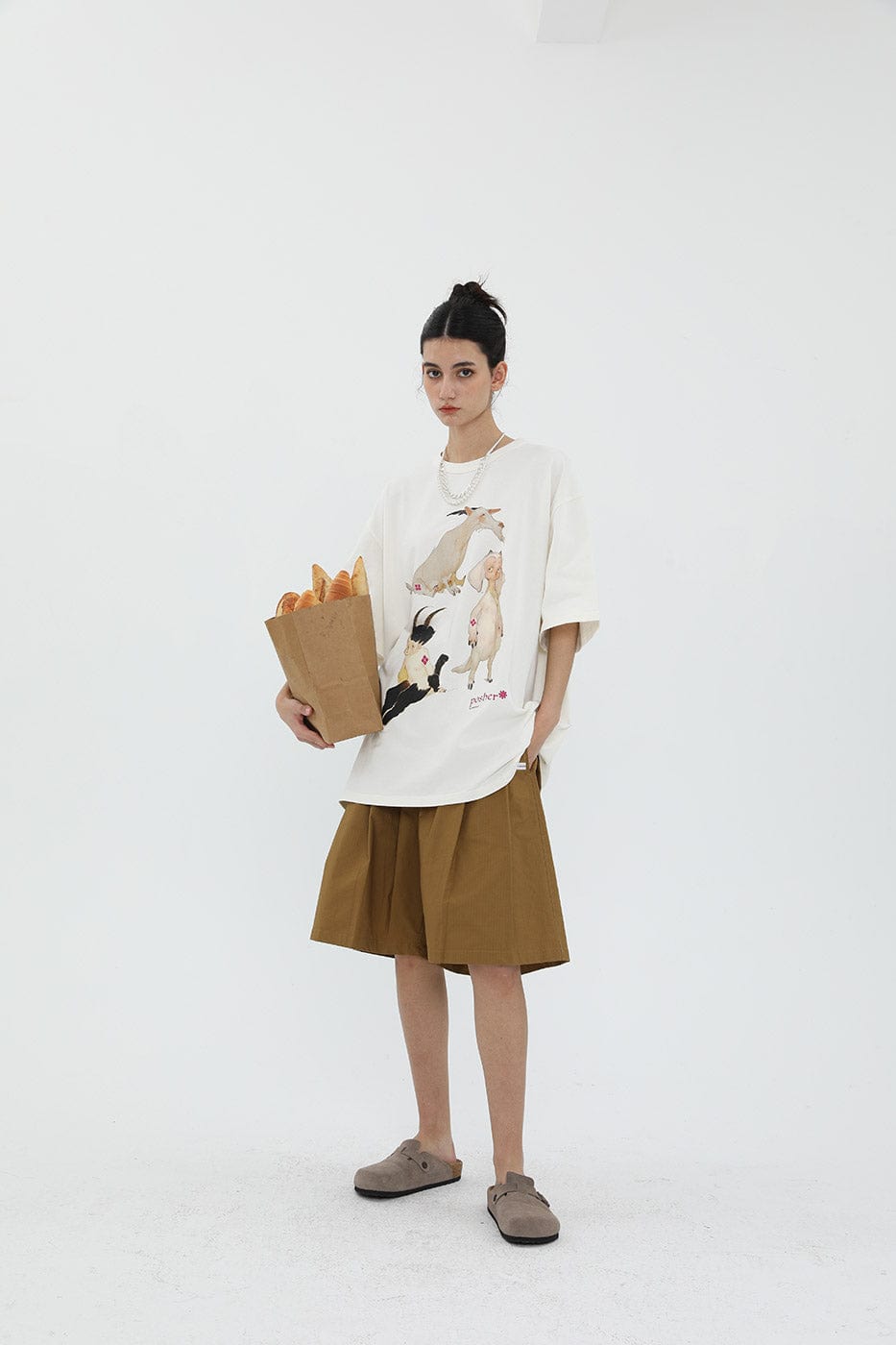 MIICHOUS Cartoon Goat T-Shirt, premium urban and streetwear designers apparel on PROJECTISR.com, Miichous