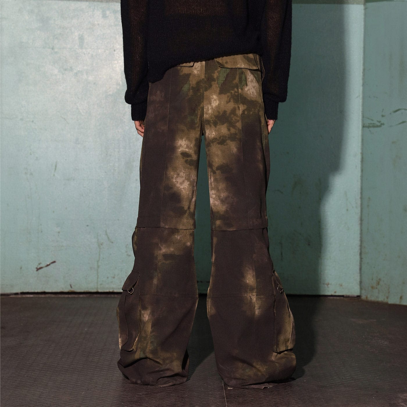 DND4DES Oil Stain Distressed Oversized Cargo, premium urban and streetwear designers apparel on PROJECTISR.com, DND4DES