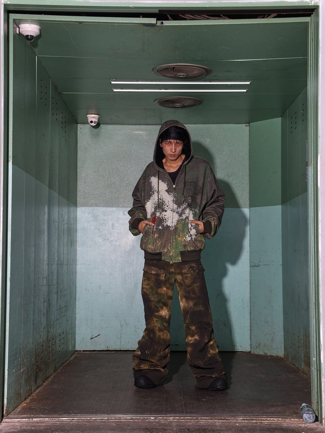 DND4DES Camouflage Graffiti Zip-Up Jacket, premium urban and streetwear designers apparel on PROJECTISR.com, DND4DES
