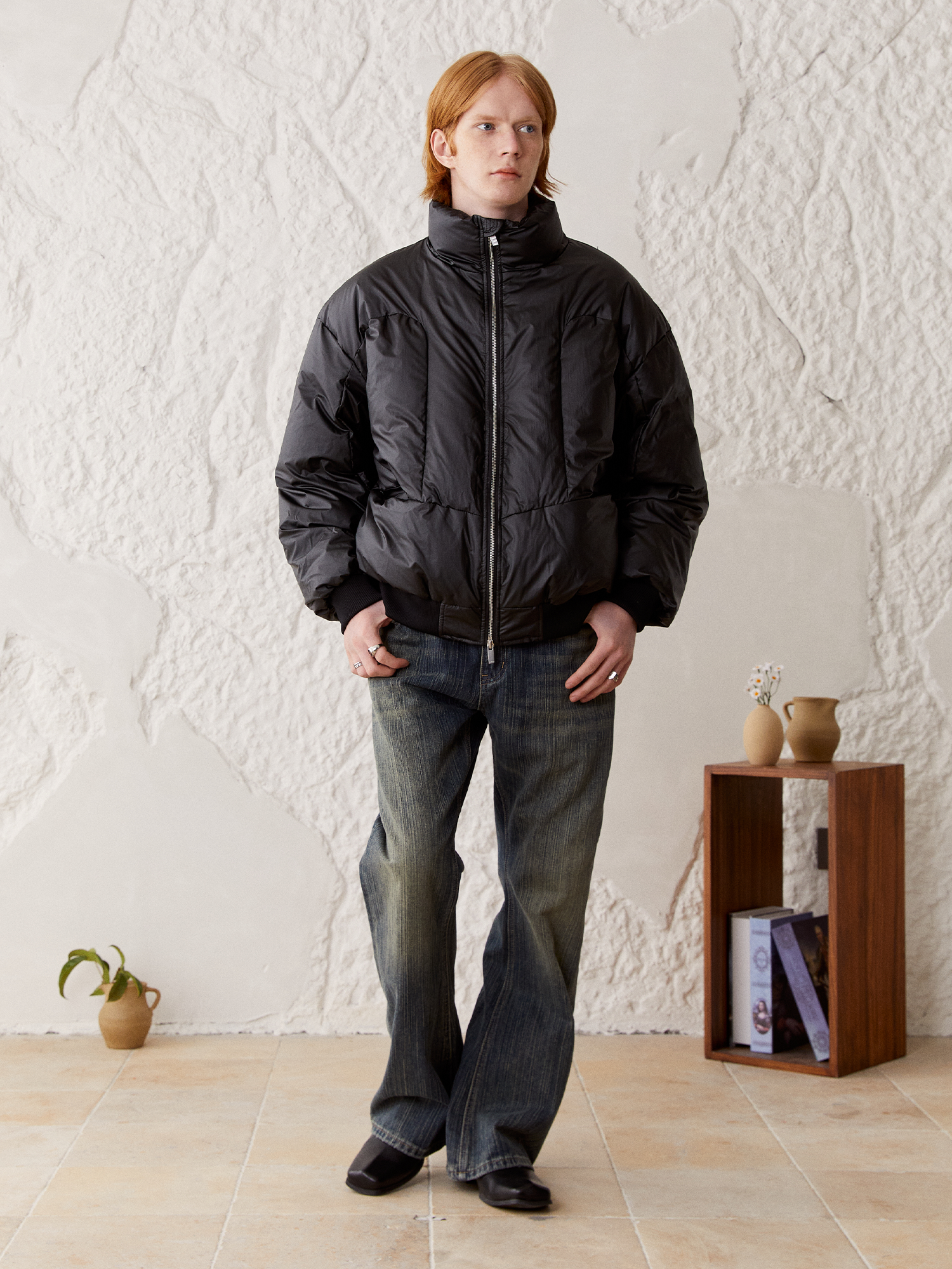 KREATE Modern Paneled Oversized Down Jacket