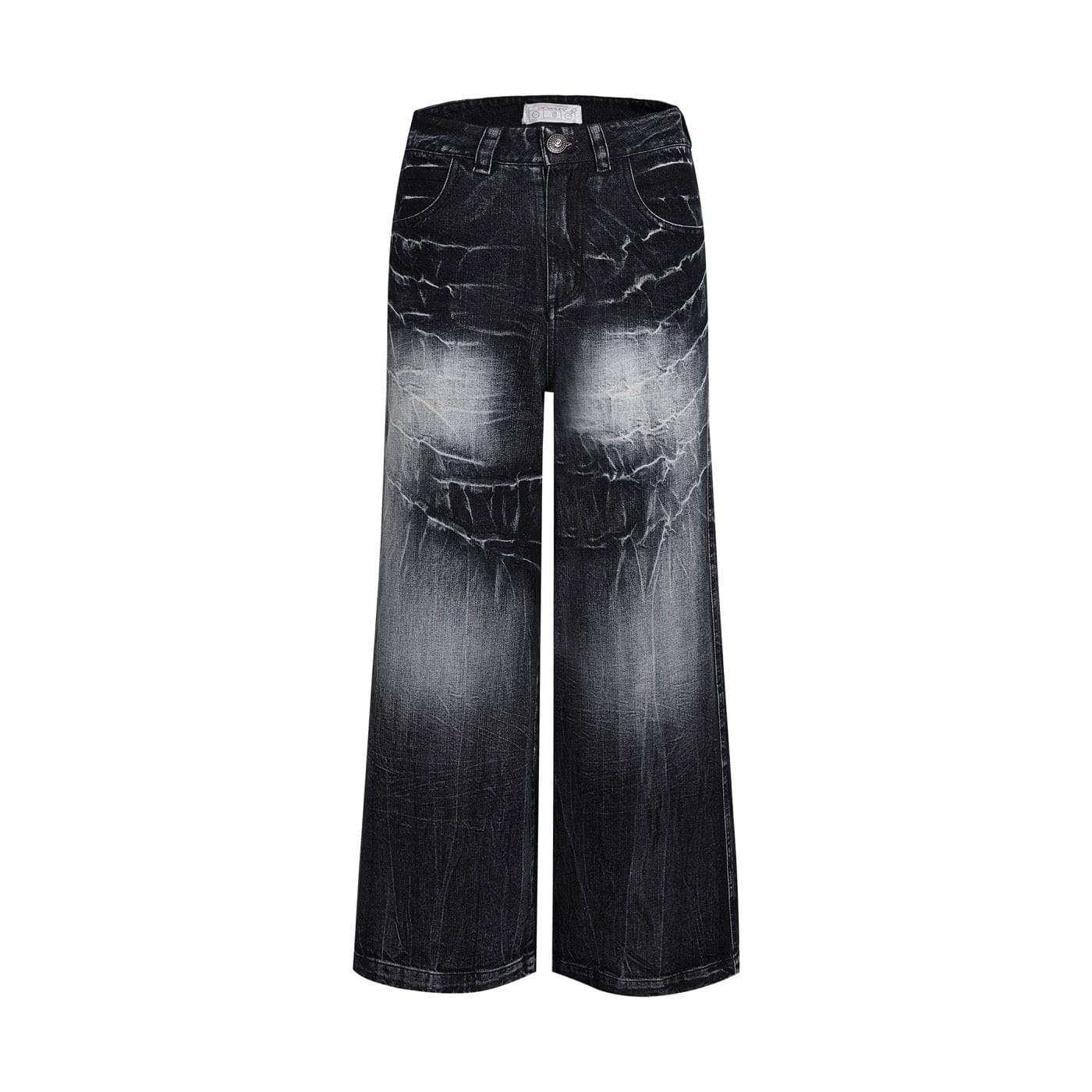 DND4DES Lighting Crease Washed Wide-Leg Jeans, premium urban and streetwear designers apparel on PROJECTISR.com, DND4DES
