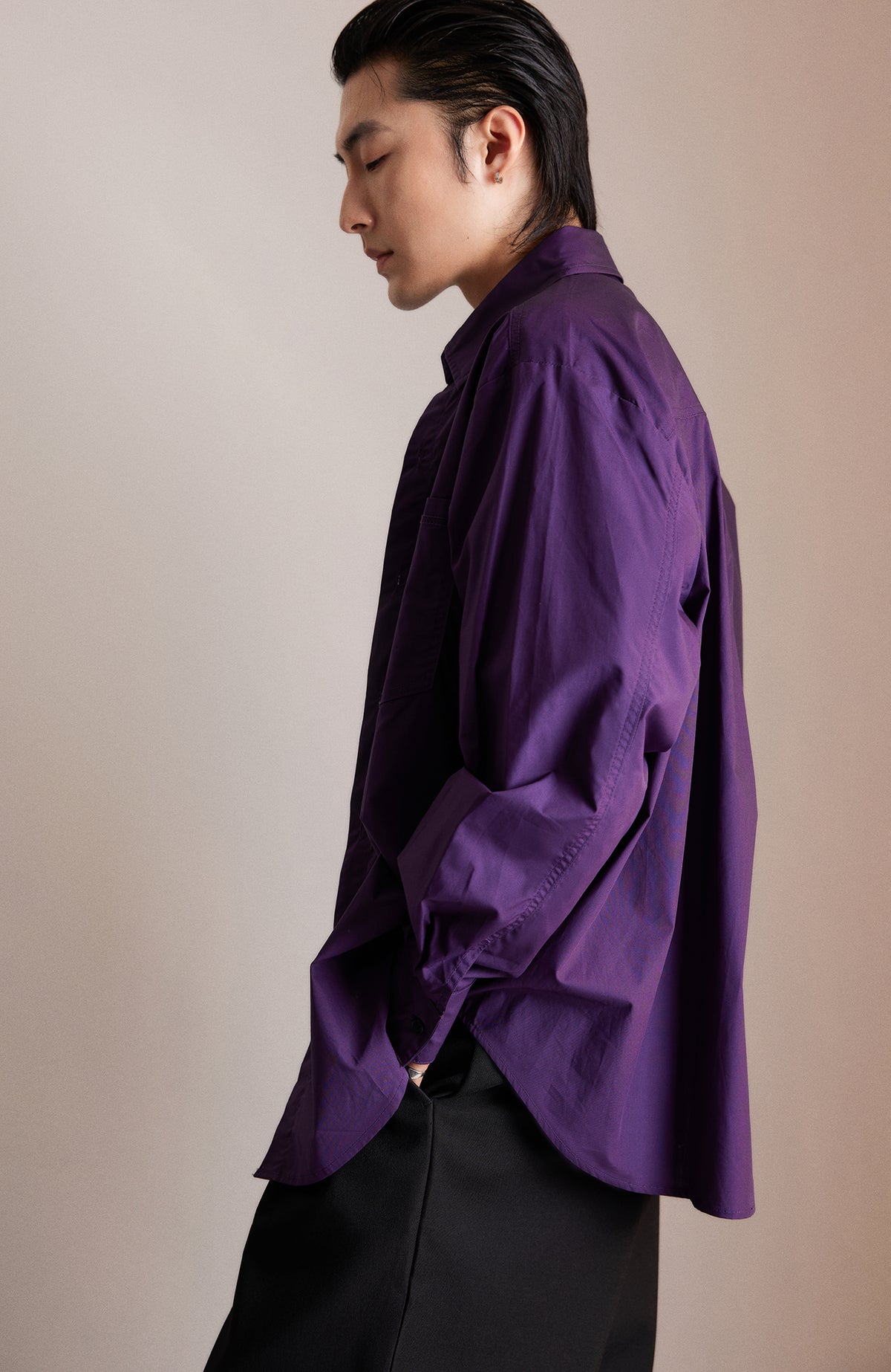 SAMMOKONPA Retro Oversized Long-Sleeve Shirt