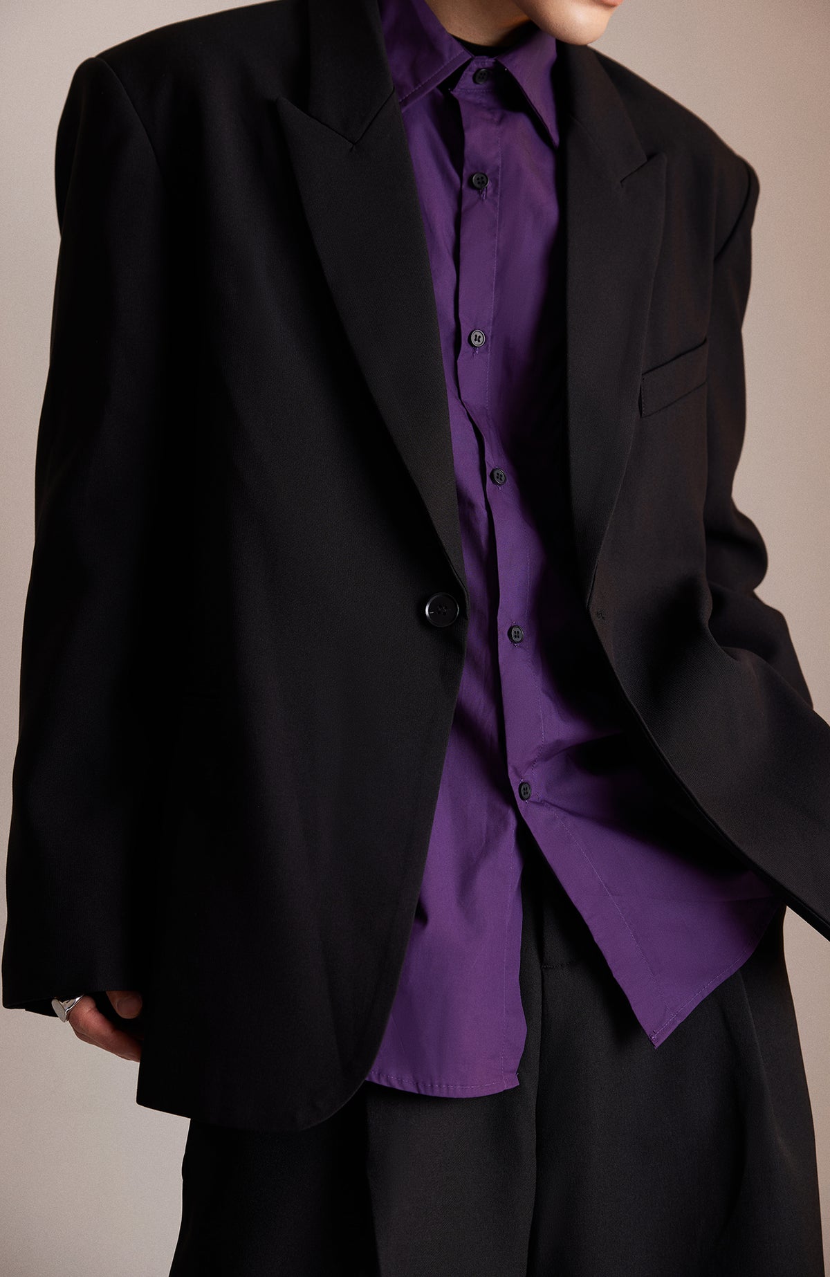 SAMMOKONPA Retro Oversized Long-Sleeve Shirt