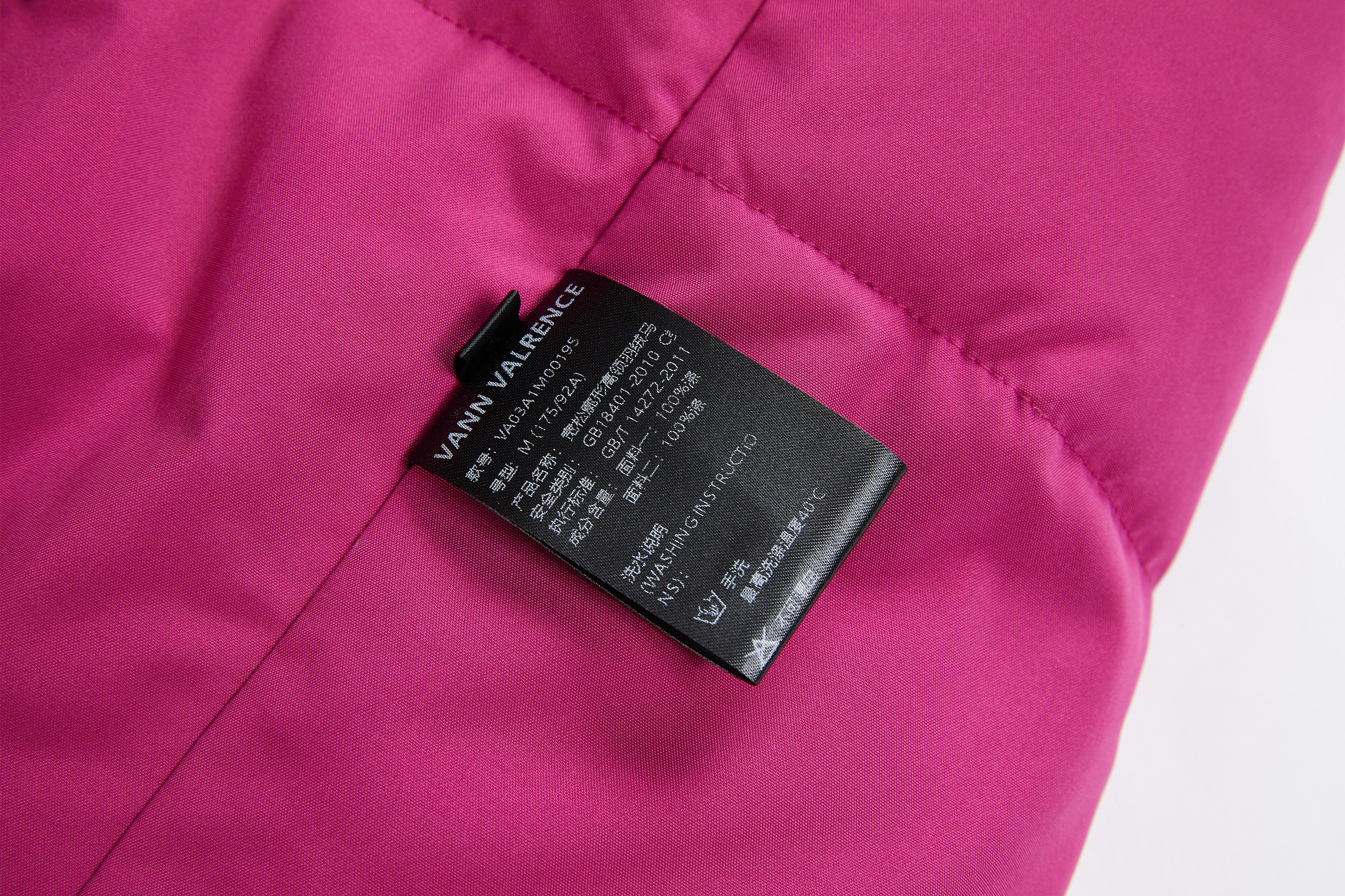 VANN VALRENCE High-Neck Oversized Down Vest Hot Pink