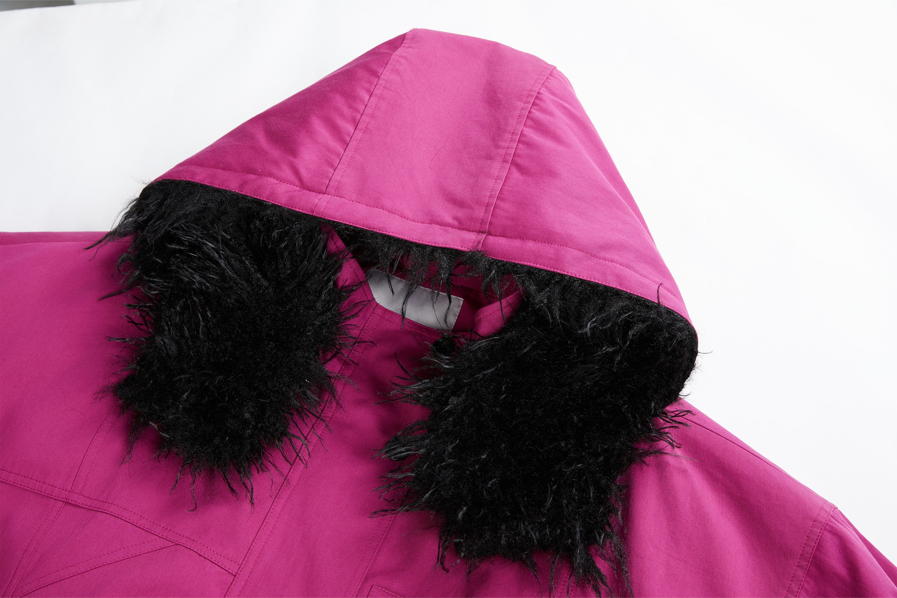 VANN VALRENCE Detachable Hood Faux-Fur Collar Parka
