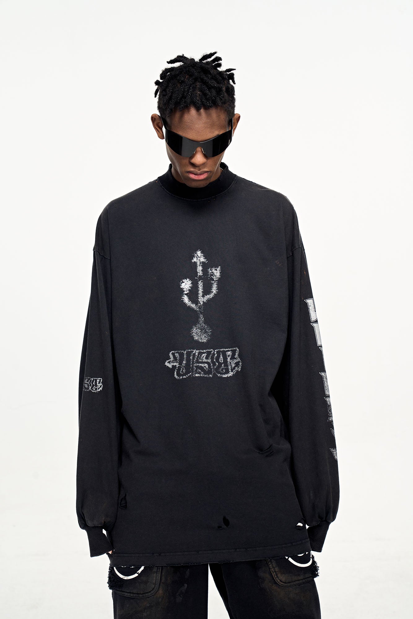 ULIPERY Distressed USB Graphic Sweatshirt, premium urban and streetwear designers apparel on PROJECTISR.com, ULIPERY