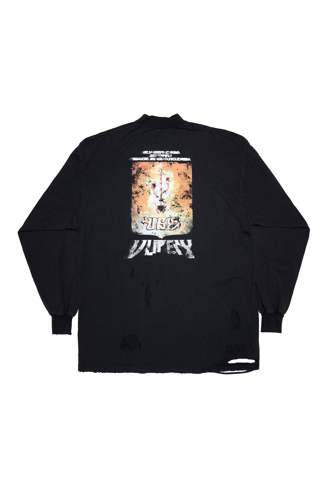 ULIPERY Distressed USB Graphic Sweatshirt, premium urban and streetwear designers apparel on PROJECTISR.com, ULIPERY
