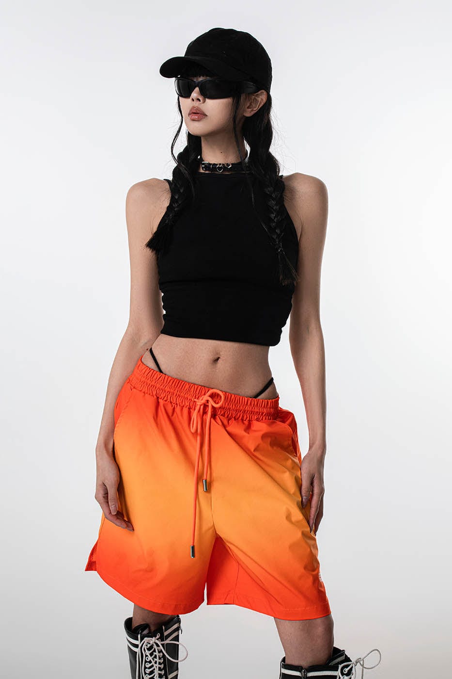 REDH High-Heat Gradient Drawstring Shorts, premium urban and streetwear designers apparel on PROJECTISR.com, REDH