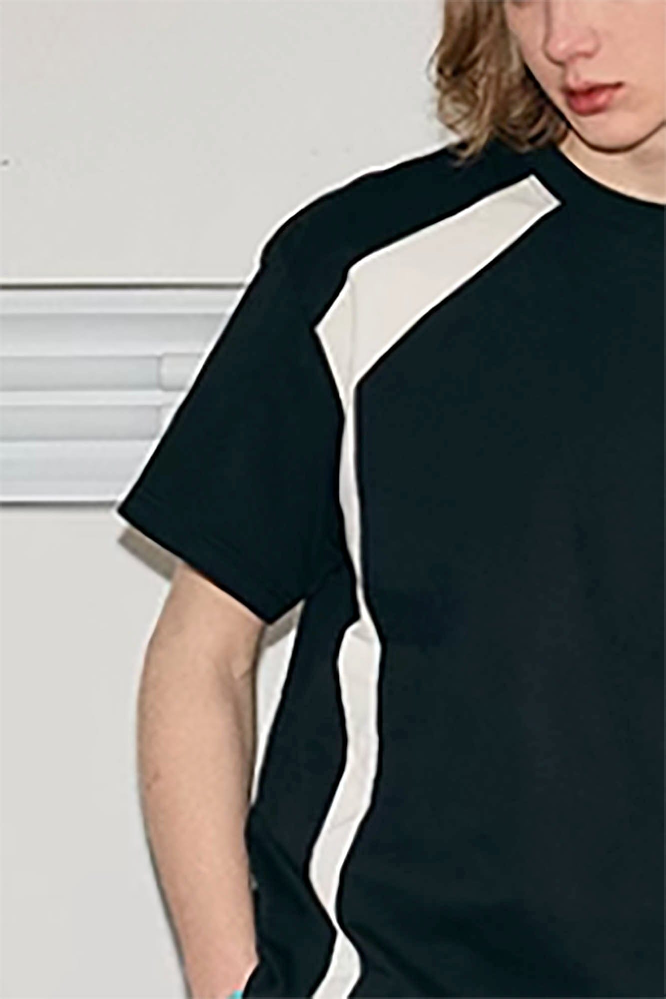 KREATE Obtuse Angle Spliced T-Shirt, premium urban and streetwear designers apparel on PROJECTISR.com, KREATE