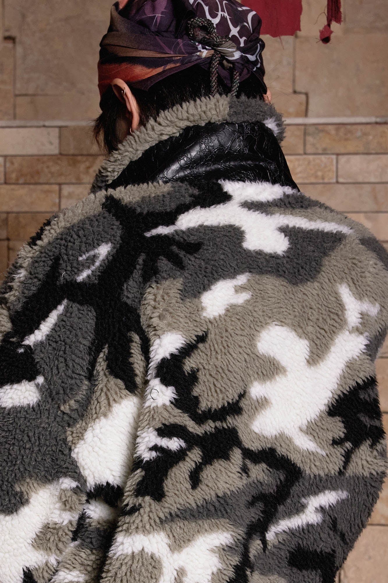 DND4DES Camo Fleece Stand Collar Jacket, premium urban and streetwear designers apparel on PROJECTISR.com, DND4DES