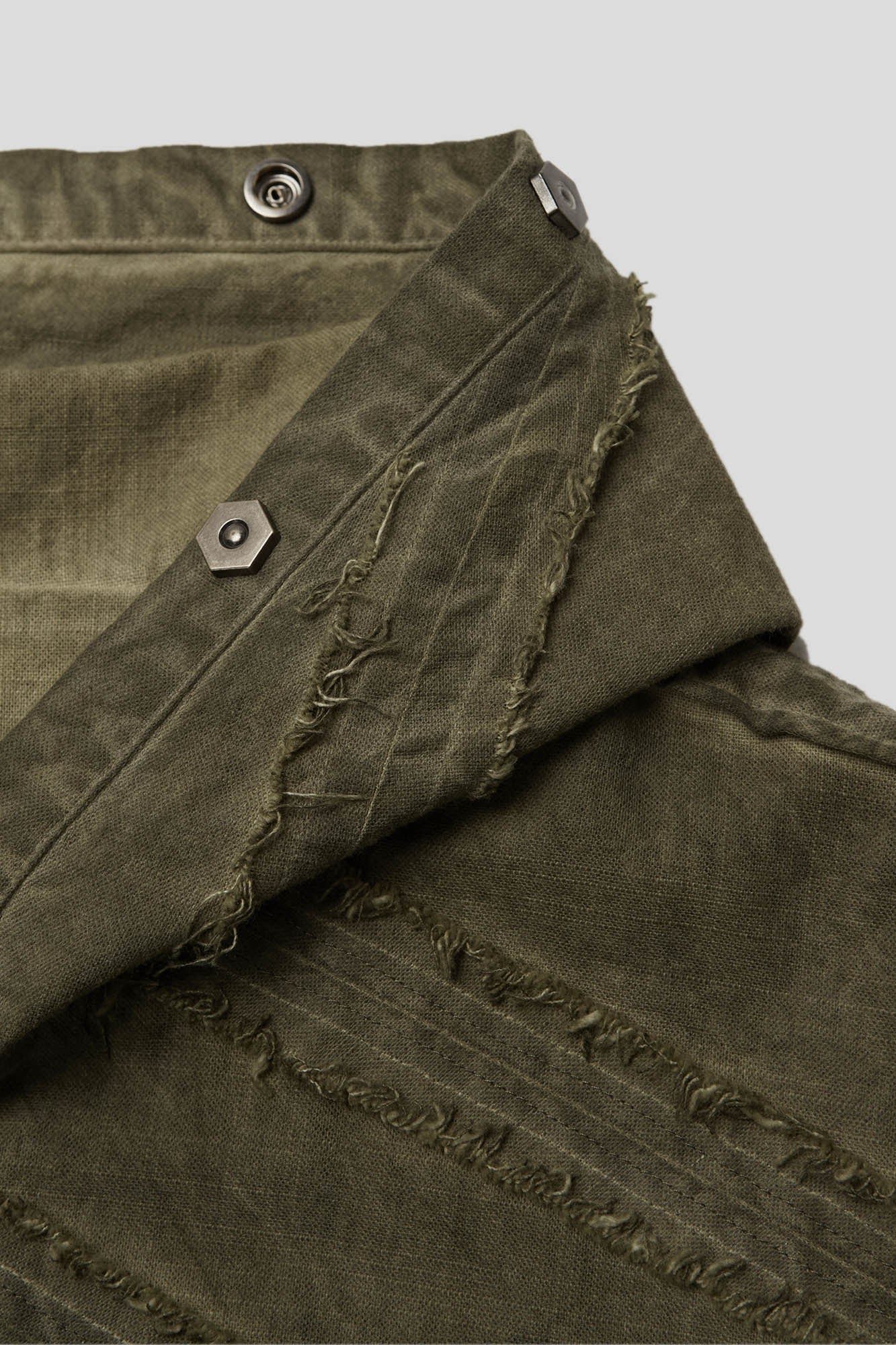 FLYERRER Frayed Fishbone Spliced Strap Hooded Jacket, premium urban and streetwear designers apparel on PROJECTISR.com, FLYERRER