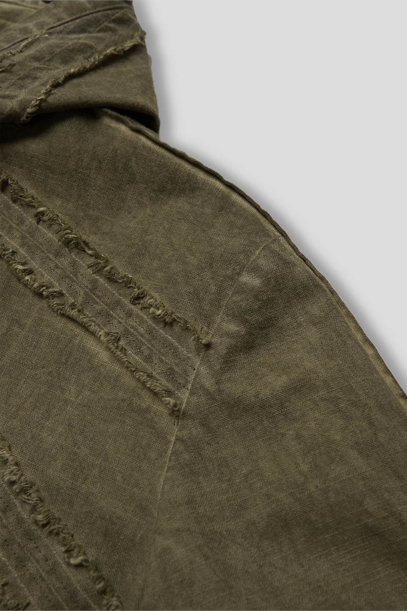 FLYERRER Frayed Fishbone Spliced Strap Hooded Jacket, premium urban and streetwear designers apparel on PROJECTISR.com, FLYERRER
