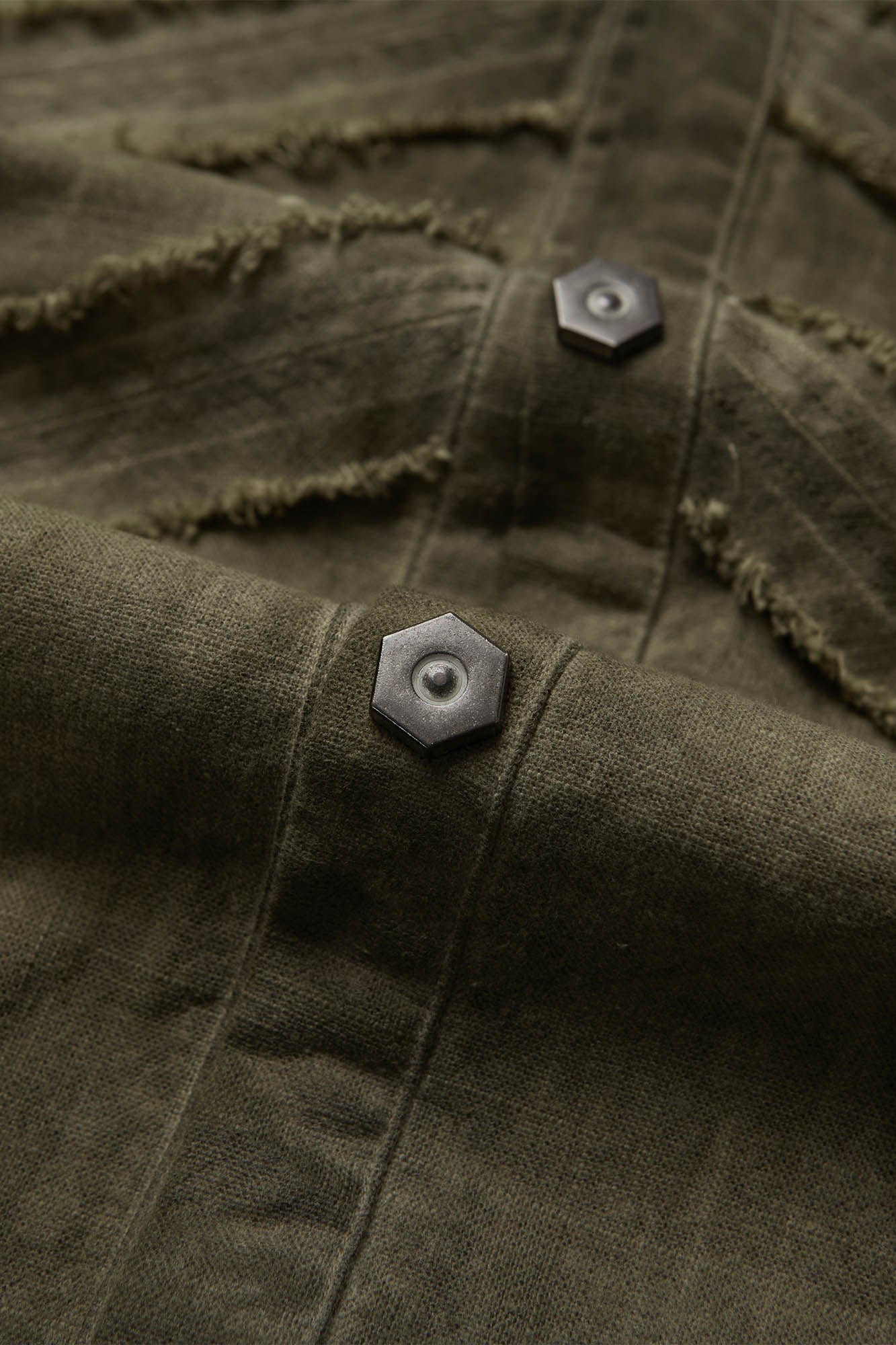 FLYERRER Frayed Fishbone Spliced Strap Hooded Jacket, premium urban and streetwear designers apparel on PROJECTISR.com, FLYERRER