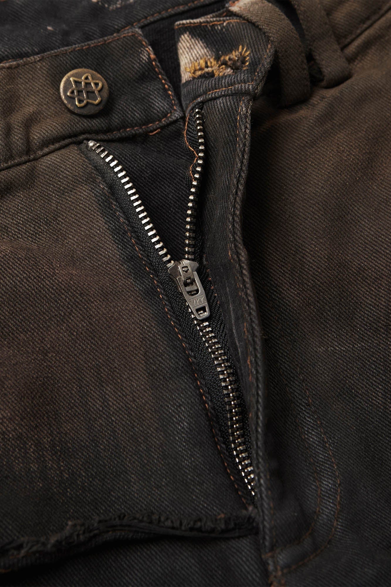 FLYERRER Heavily Distressed Asymmetrical Double-Layer Ripped Jeans, premium urban and streetwear designers apparel on PROJECTISR.com, FLYERRER
