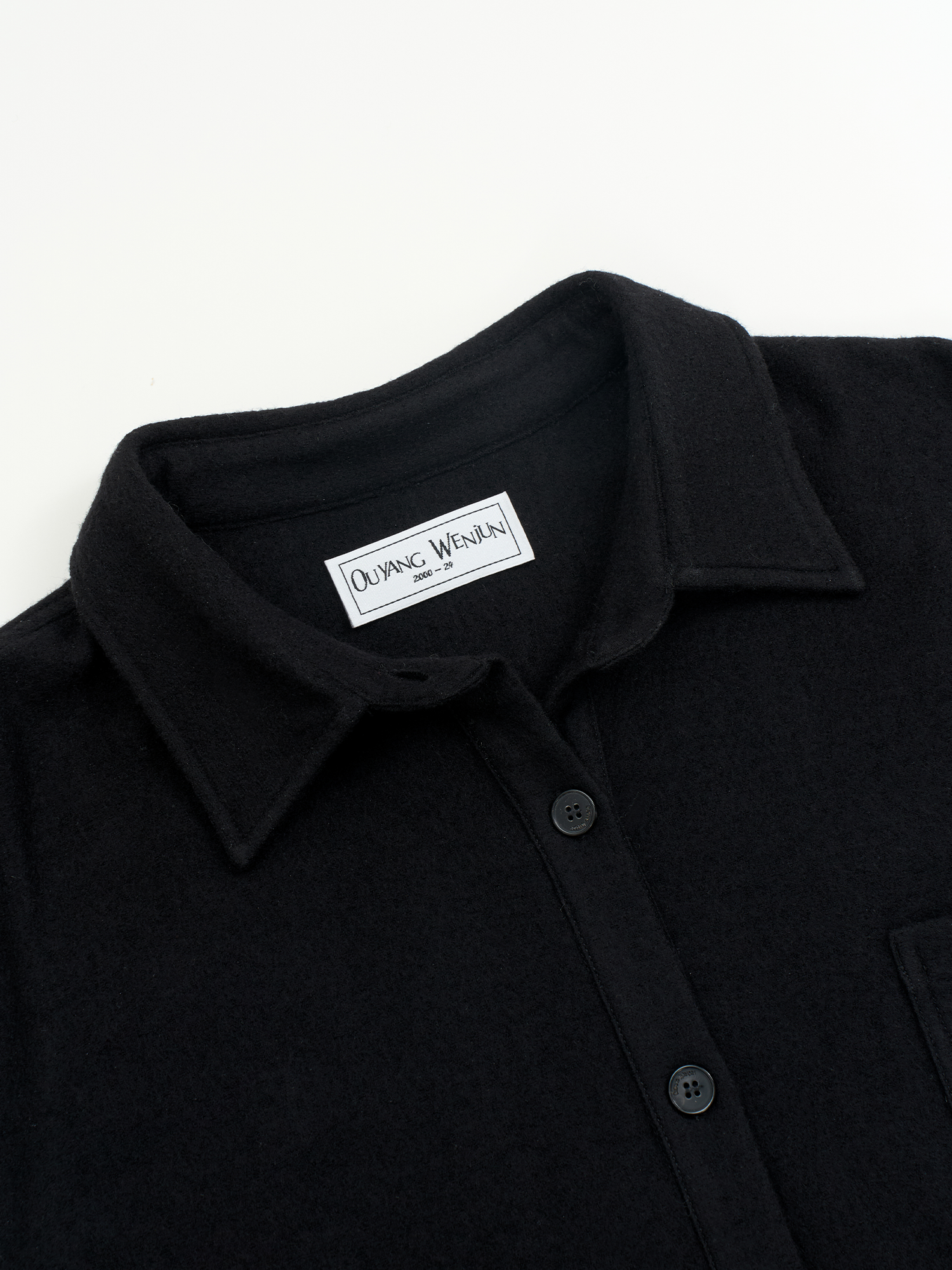 OUYANG WENJUN Wool Fluid-Heart Embroidered Jumpsuit