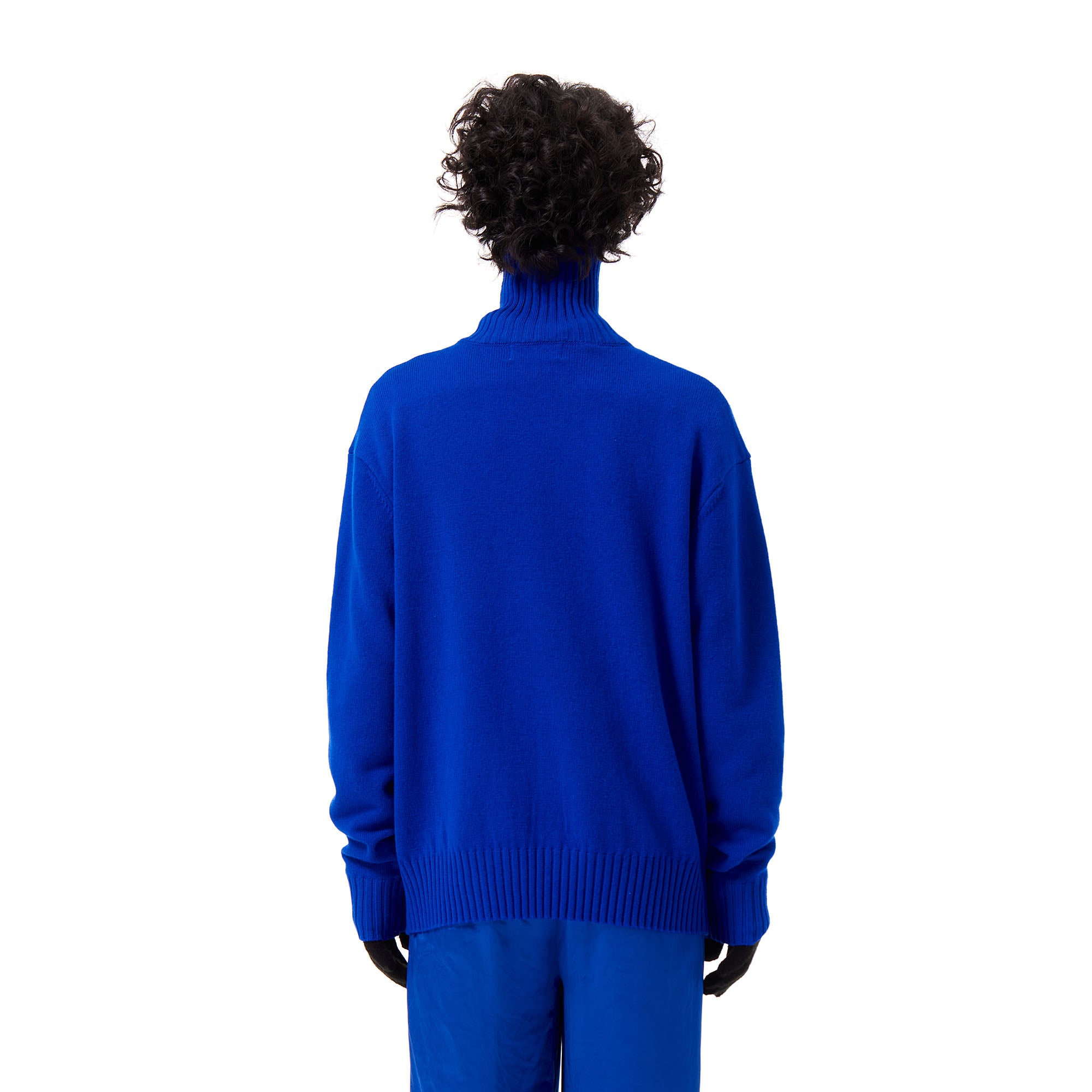 OUYANG WENJUN Contrast Spade Jacquard Turtleneck Sweater