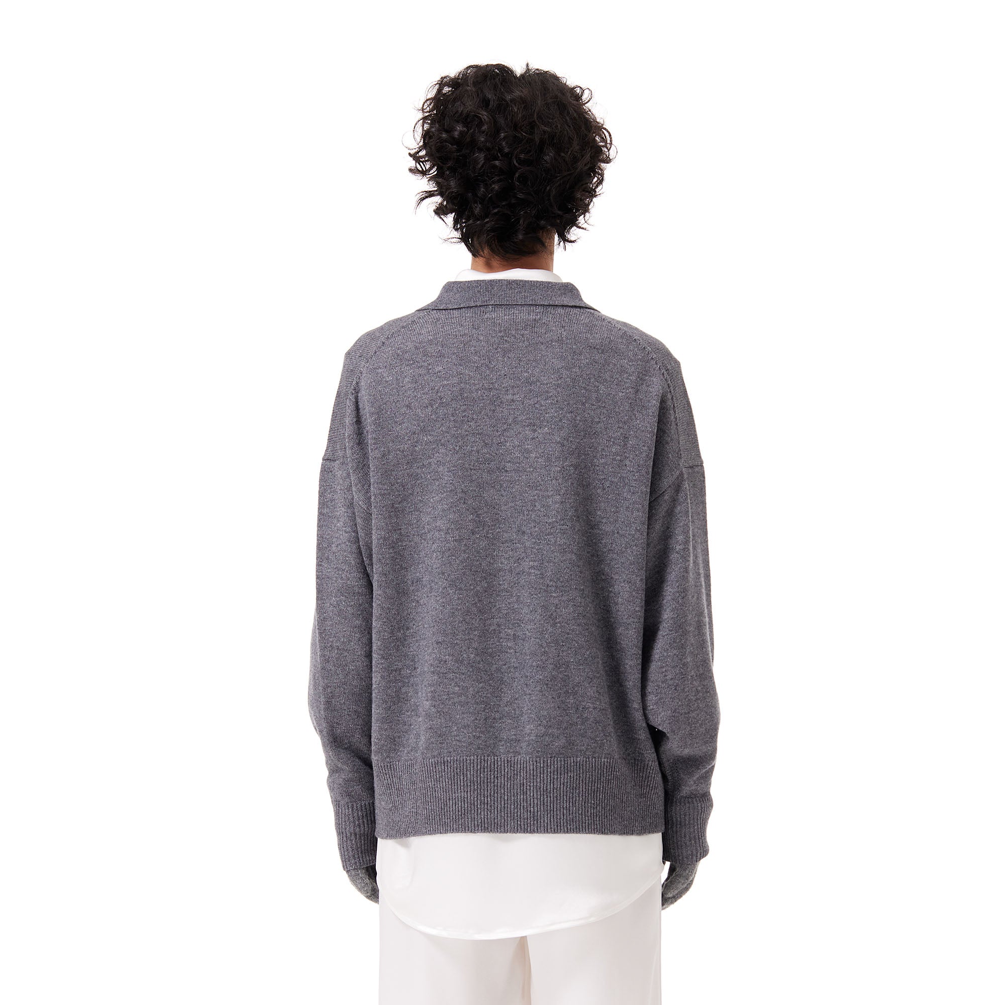 OUYANG WENJUN Classic Cashmere Polo Sweater