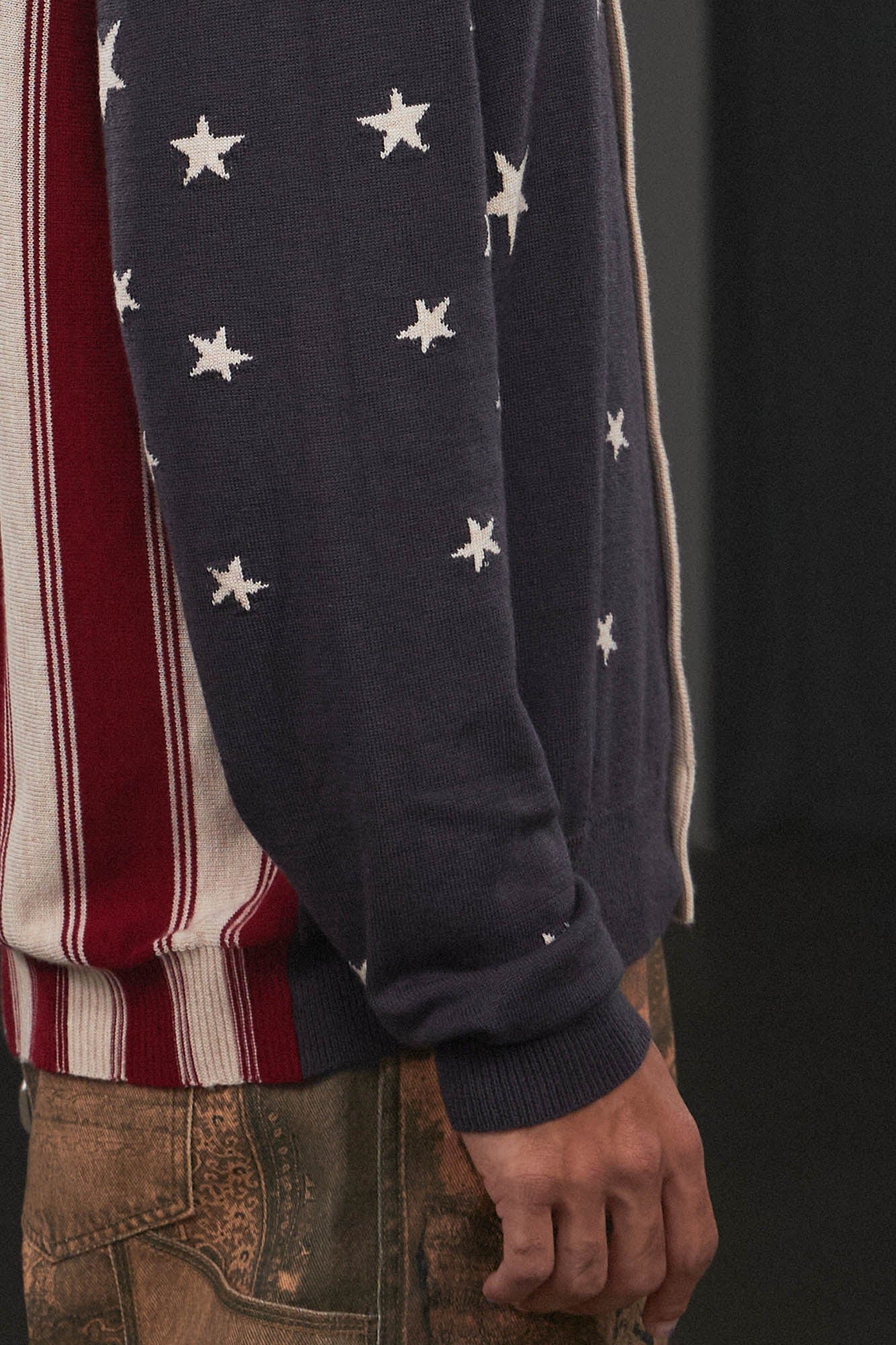 DND4DES American Flag Knitted Shirt, premium urban and streetwear designers apparel on PROJECTISR.com, DND4DES