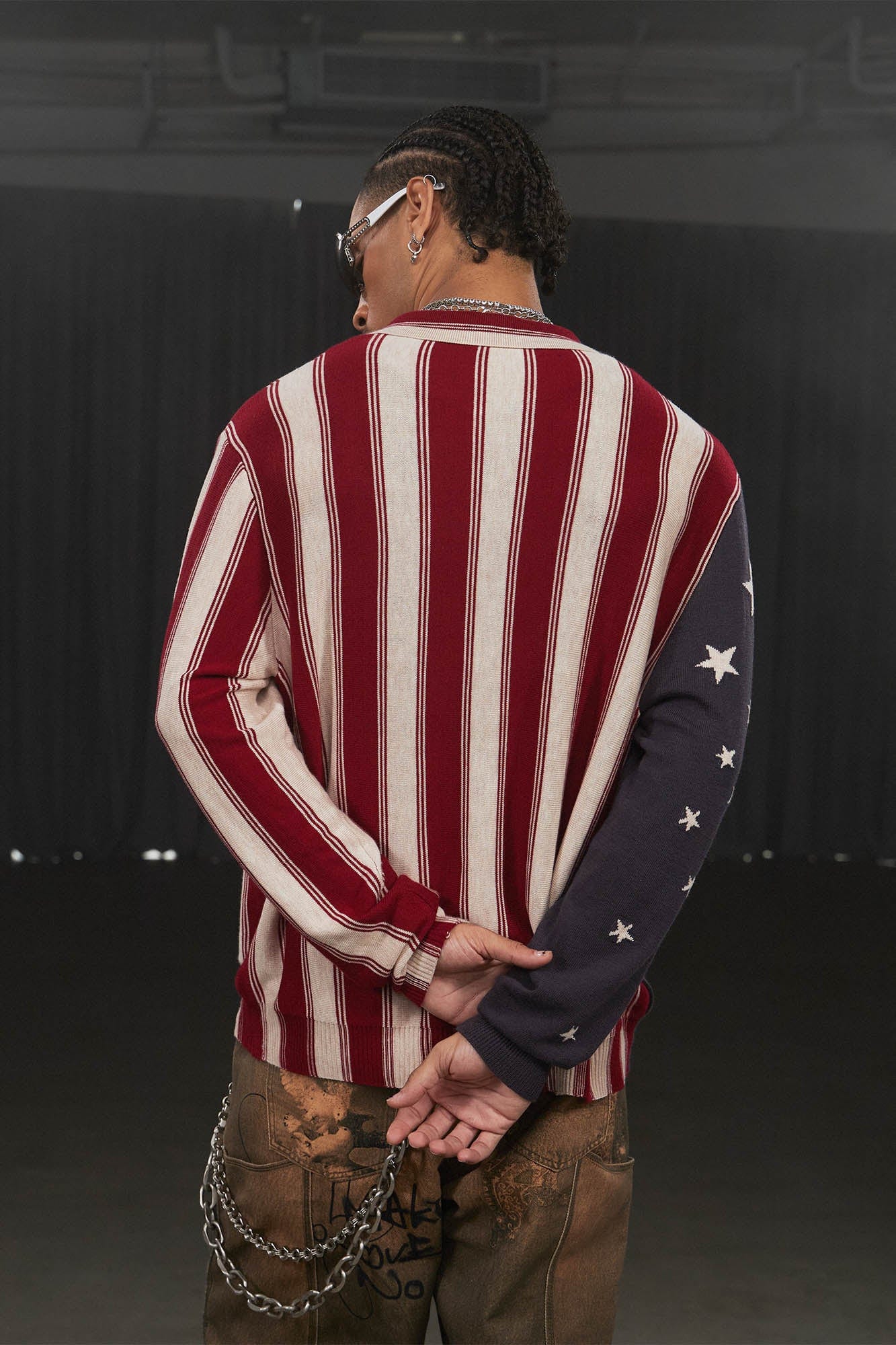 DND4DES American Flag Knitted Shirt, premium urban and streetwear designers apparel on PROJECTISR.com, DND4DES
