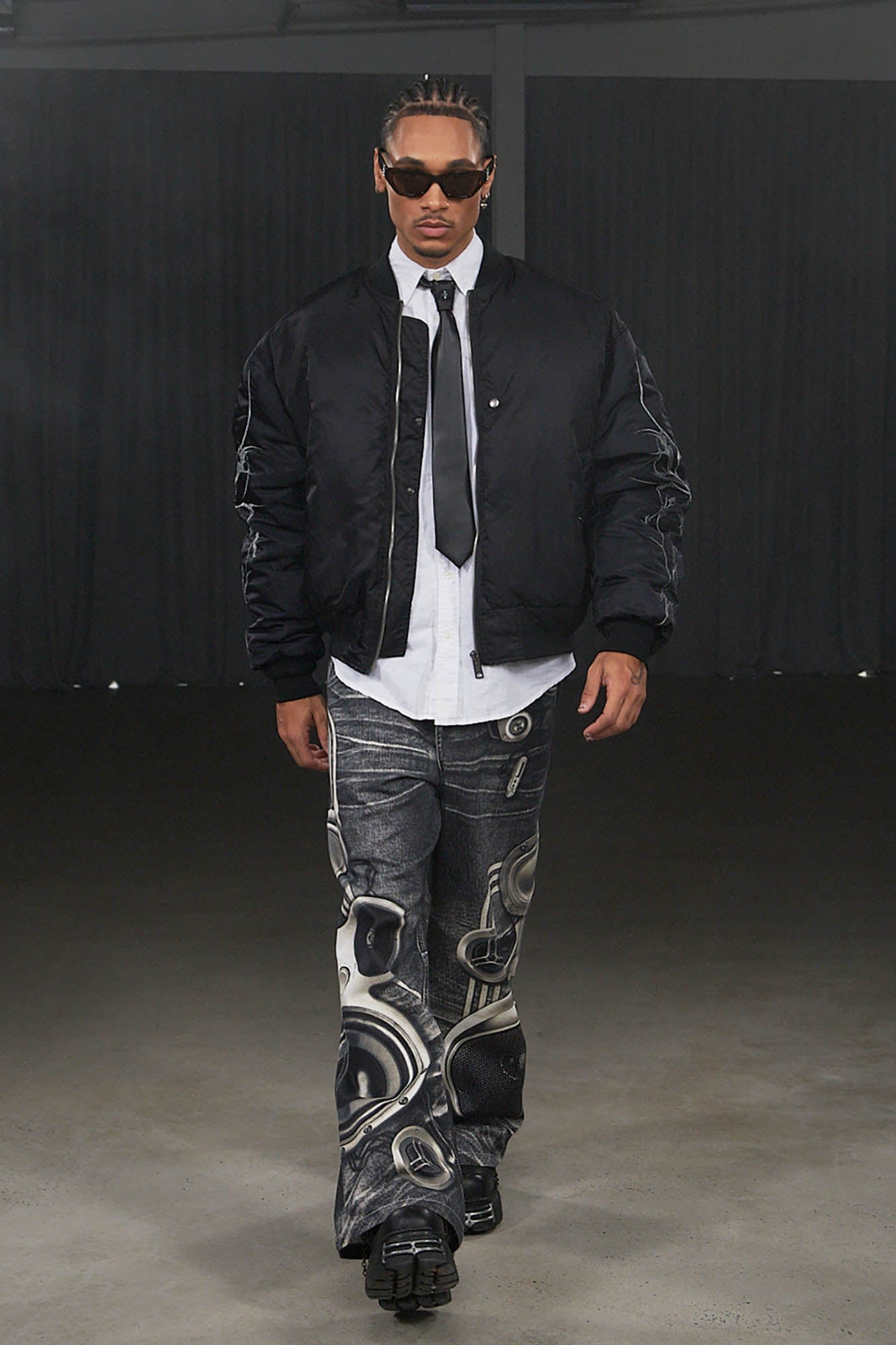 DND4DES Sound System Straight-Leg Pants Black, premium urban and streetwear designers apparel on PROJECTISR.com, DND4DES