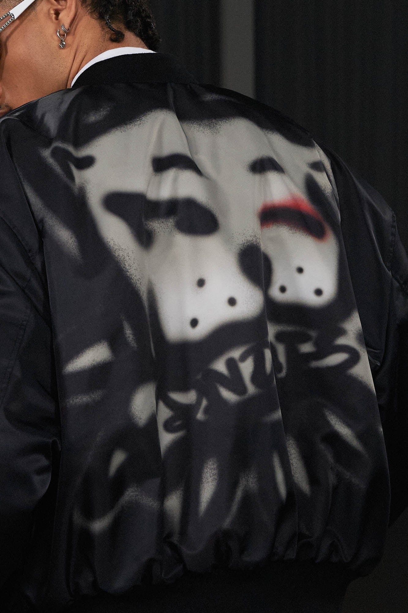 DND4DES Graffiti Bulldog MA1 Bomber Jacket, premium urban and streetwear designers apparel on PROJECTISR.com, DND4DES