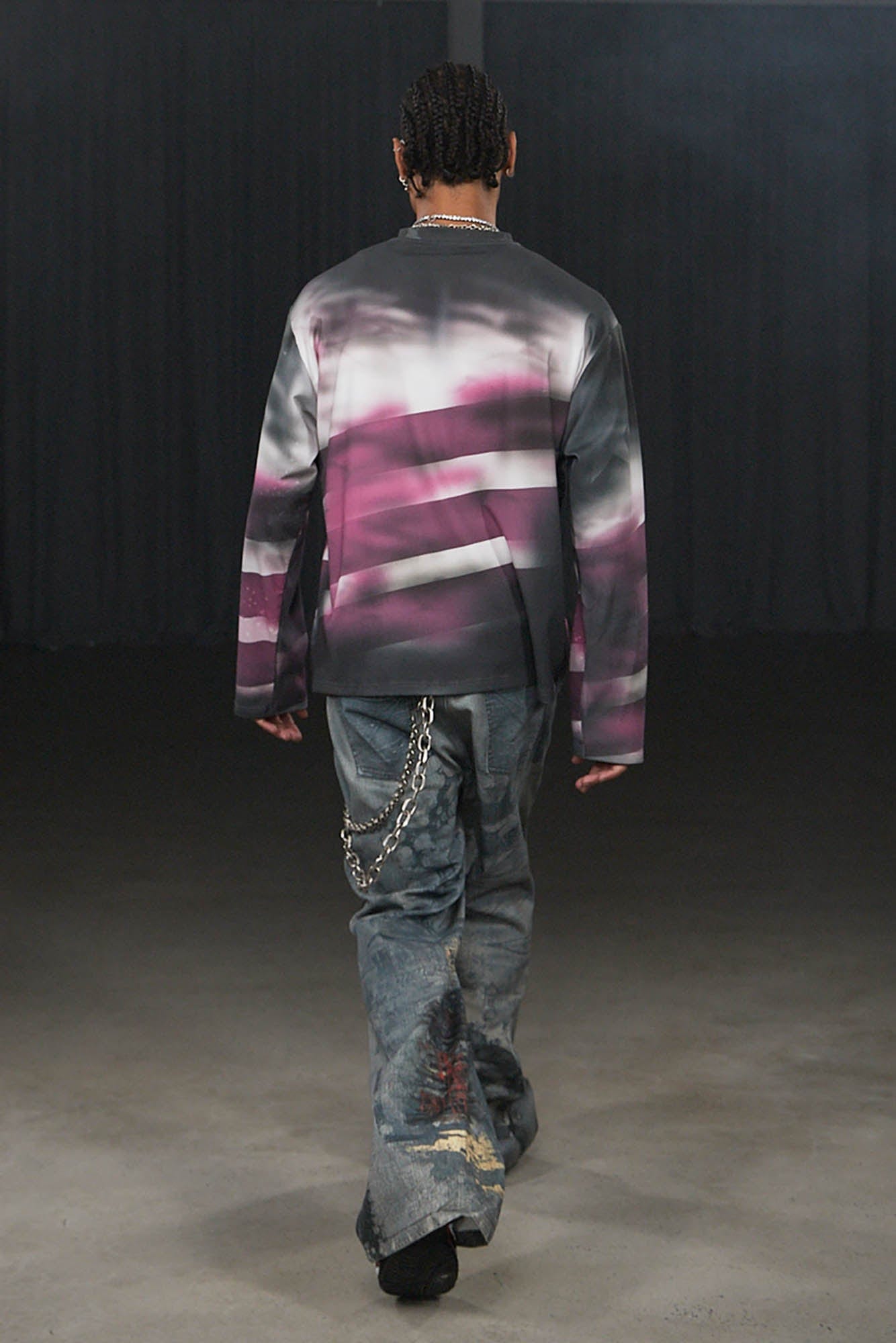 DND4DES Distressed Paisley Bandana Flared Pants, premium urban and streetwear designers apparel on PROJECTISR.com, DND4DES