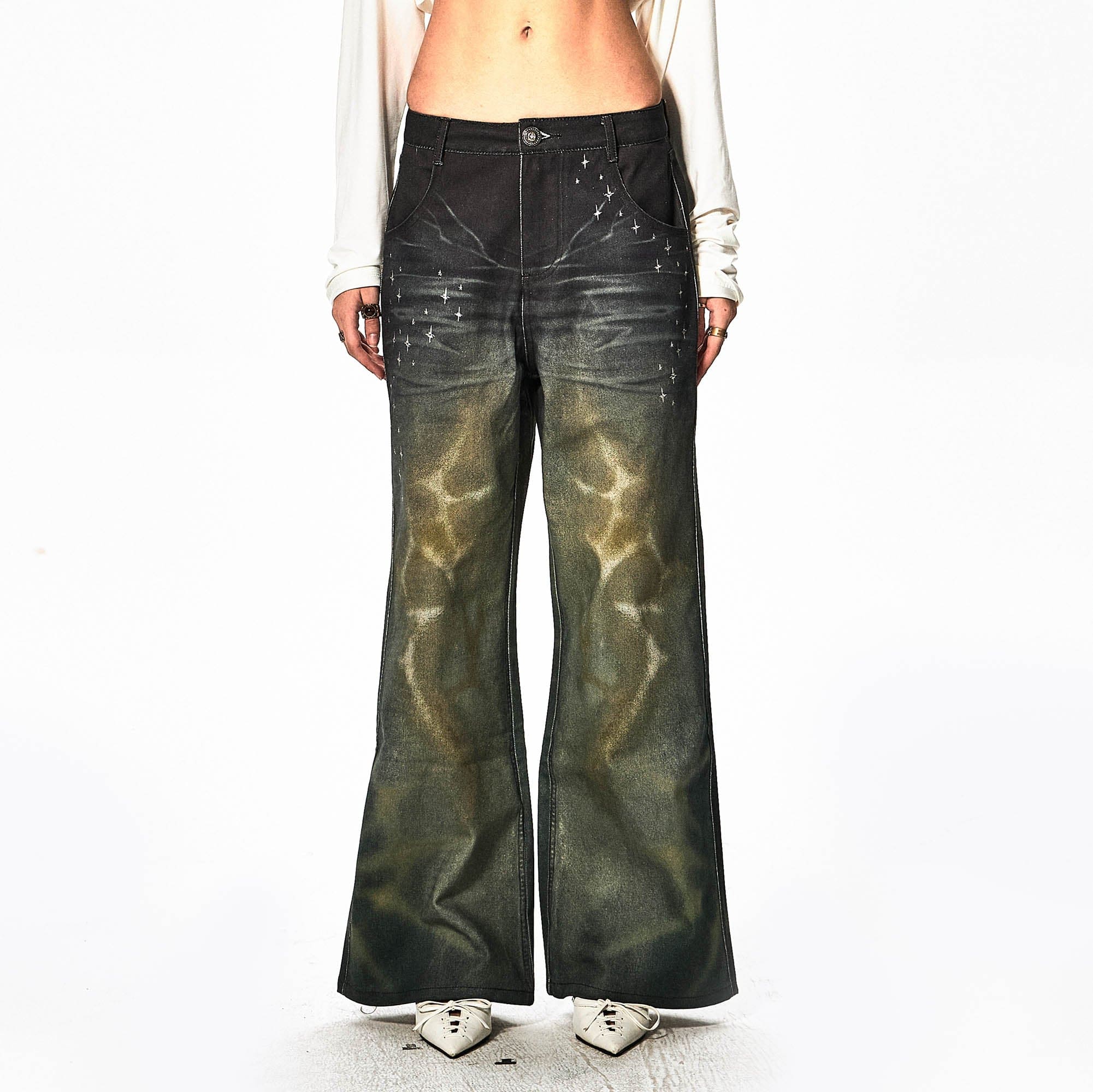 DND4DES Stardust Acid-Washed Jeans, premium urban and streetwear designers apparel on PROJECTISR.com, DND4DES