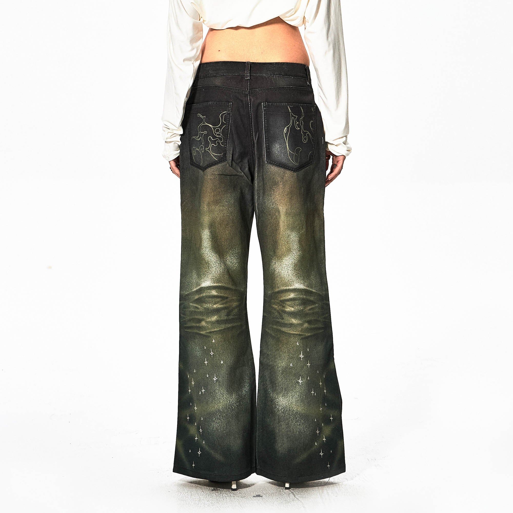 DND4DES Stardust Acid-Washed Jeans, premium urban and streetwear designers apparel on PROJECTISR.com, DND4DES