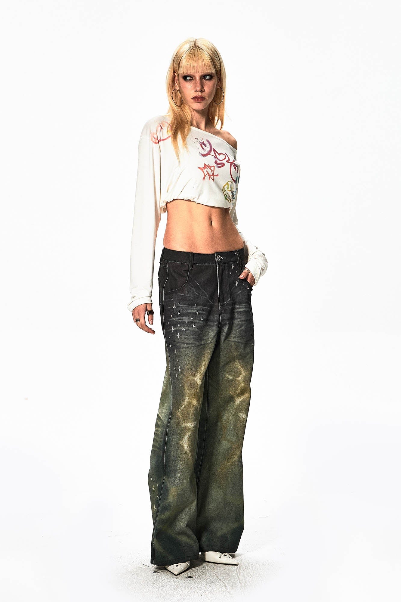 DND4DES Stardust Acid-Washed Jeans, premium urban and streetwear designers apparel on PROJECTISR.com, DND4DES
