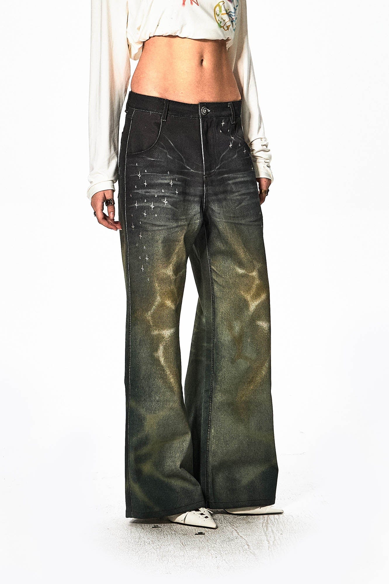 DND4DES Stardust Acid-Washed Jeans, premium urban and streetwear designers apparel on PROJECTISR.com, DND4DES