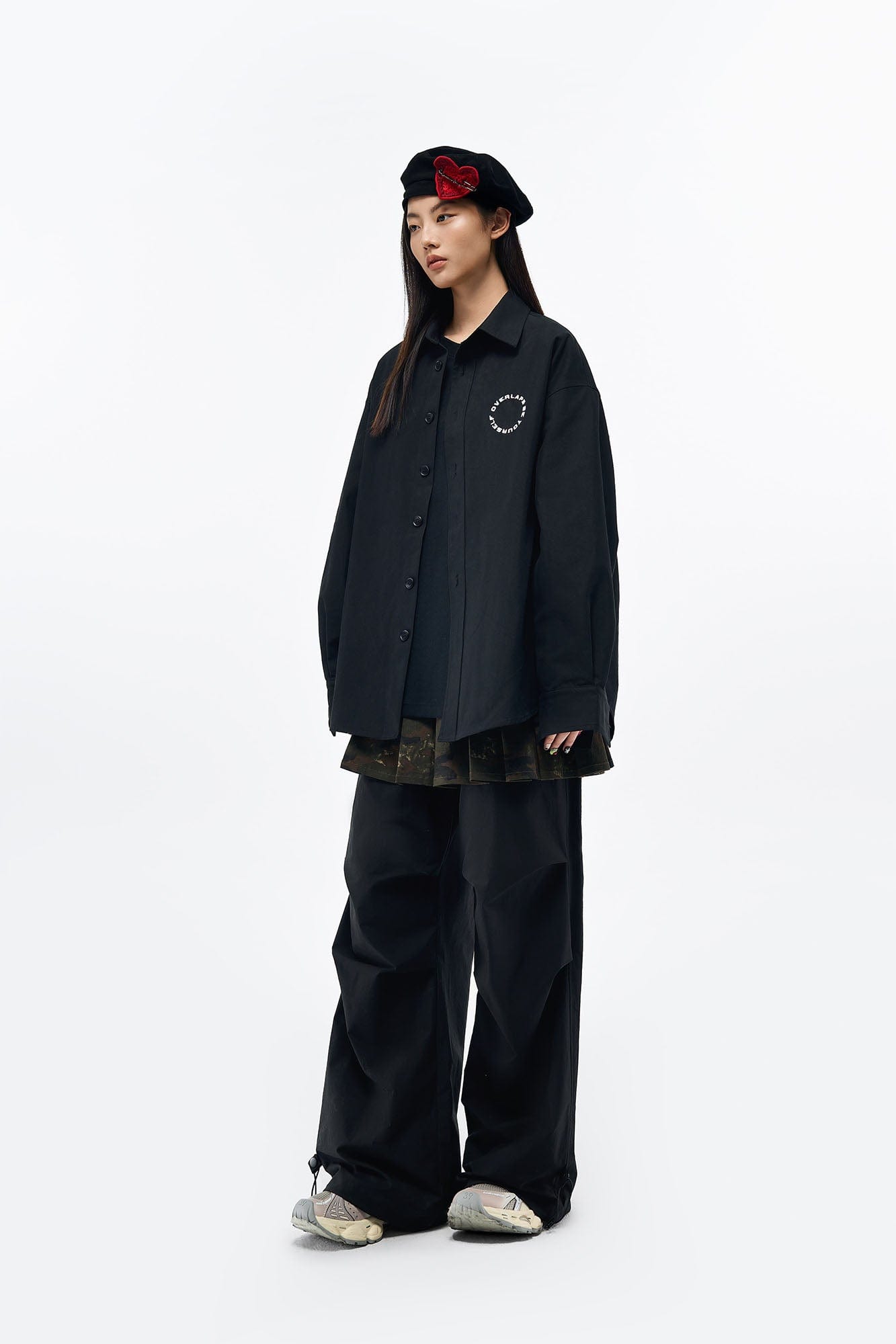 OVERLAPS Back Earth Graphic Overshirt, premium urban and streetwear designers apparel on PROJECTISR.com, OVERLAPS