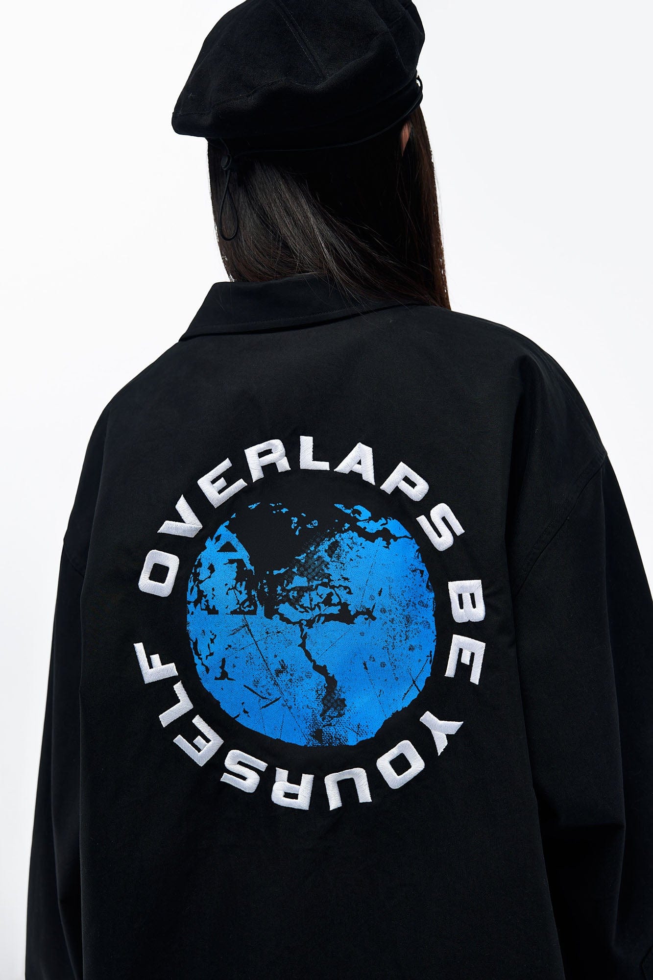 OVERLAPS Back Earth Graphic Overshirt, premium urban and streetwear designers apparel on PROJECTISR.com, OVERLAPS