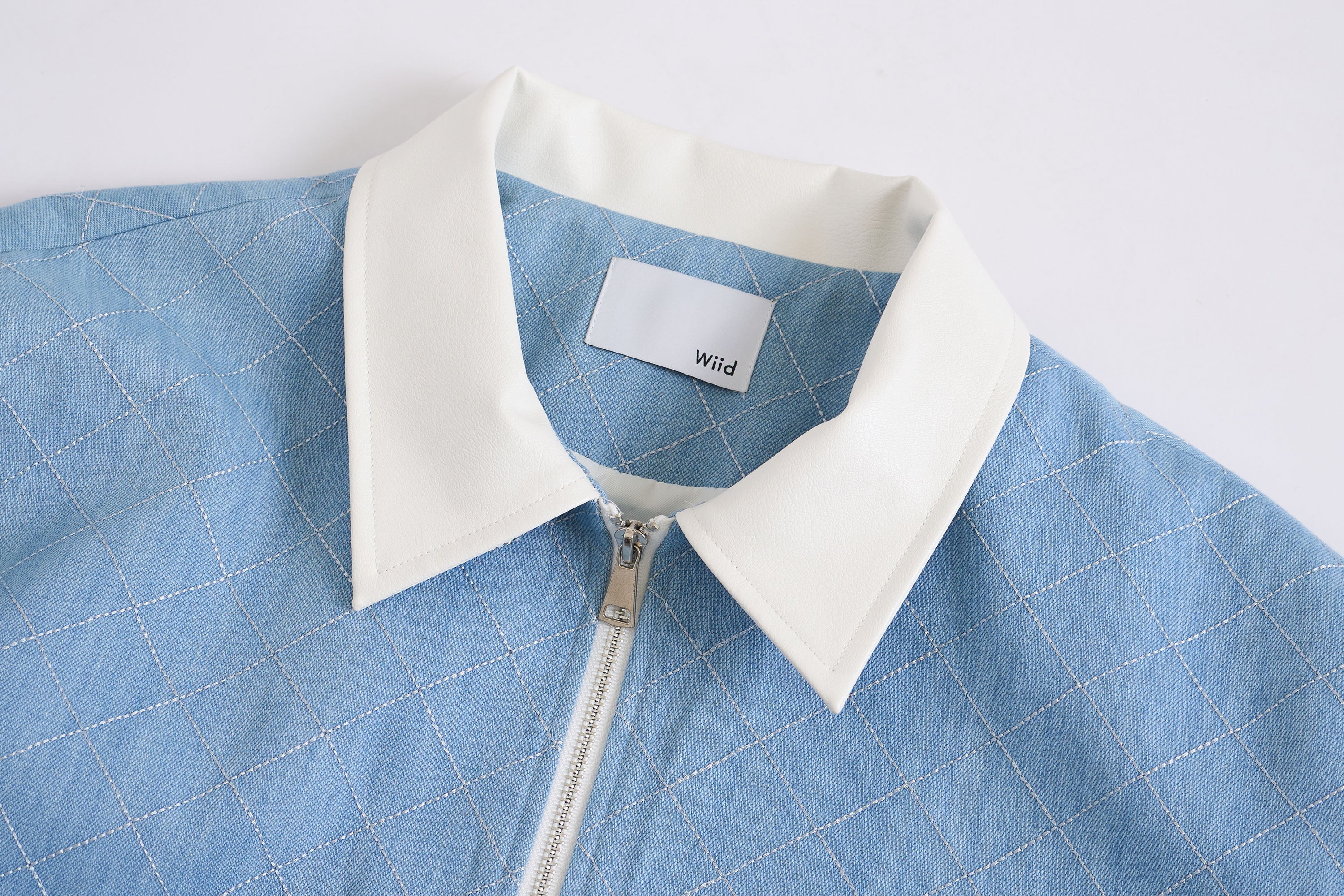 WIID Quilt-Stitch Contrast Collar Jacket, premium urban and streetwear designers apparel on PROJECTISR.com, WIID