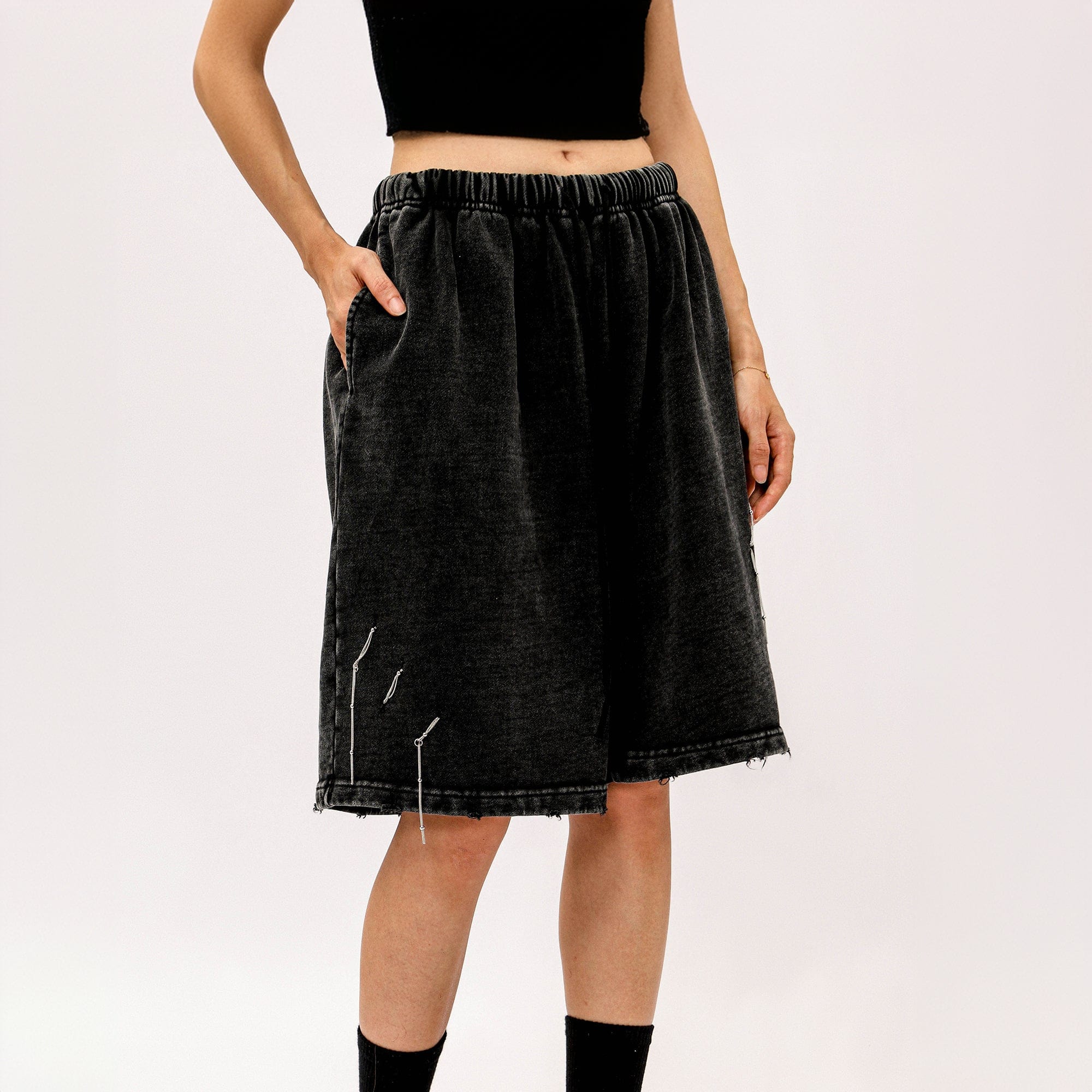 OVDY Modern Stitches Washed Shorts, premium urban and streetwear designers apparel on PROJECTISR.com, OVDY