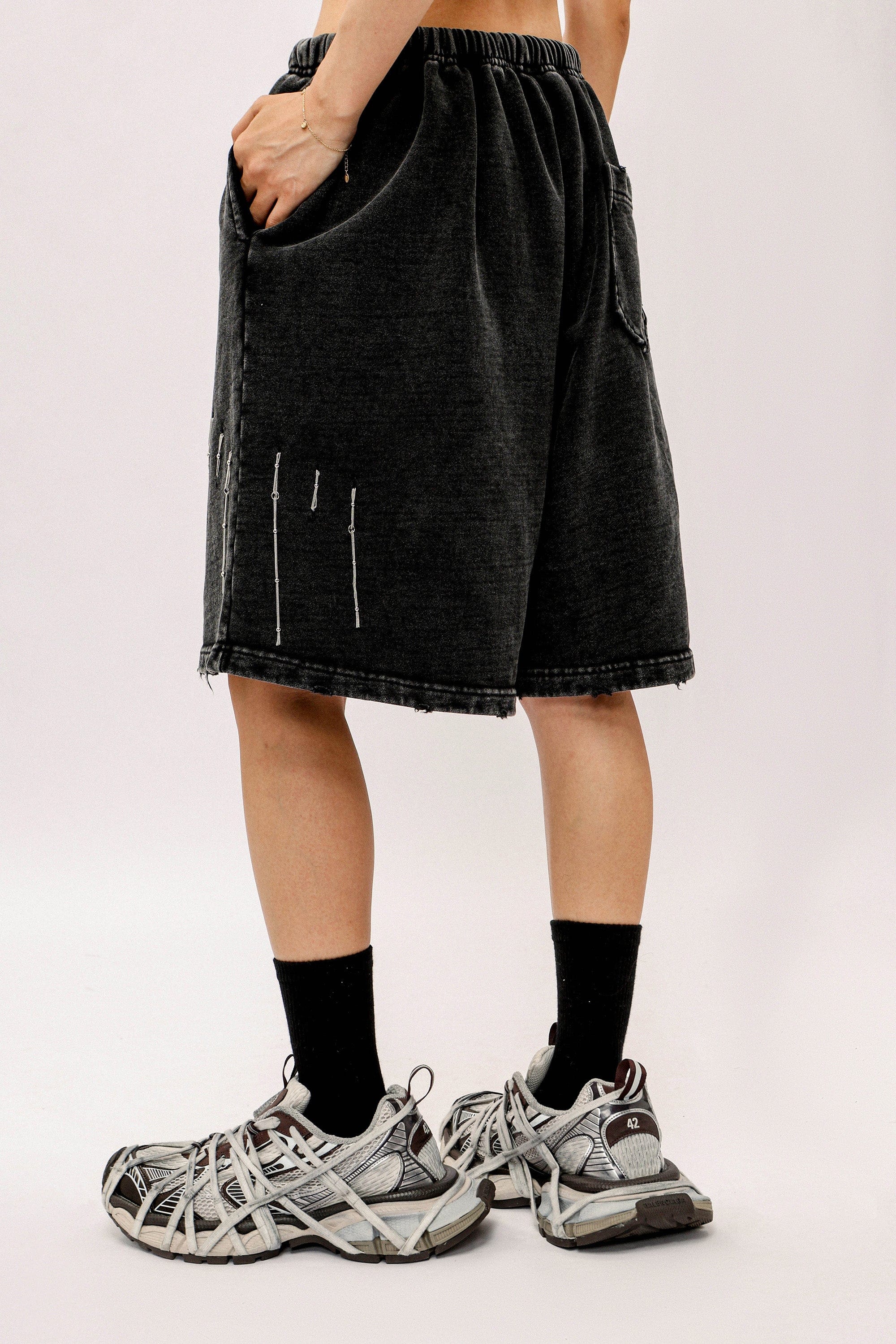 OVDY Modern Stitches Washed Shorts, premium urban and streetwear designers apparel on PROJECTISR.com, OVDY