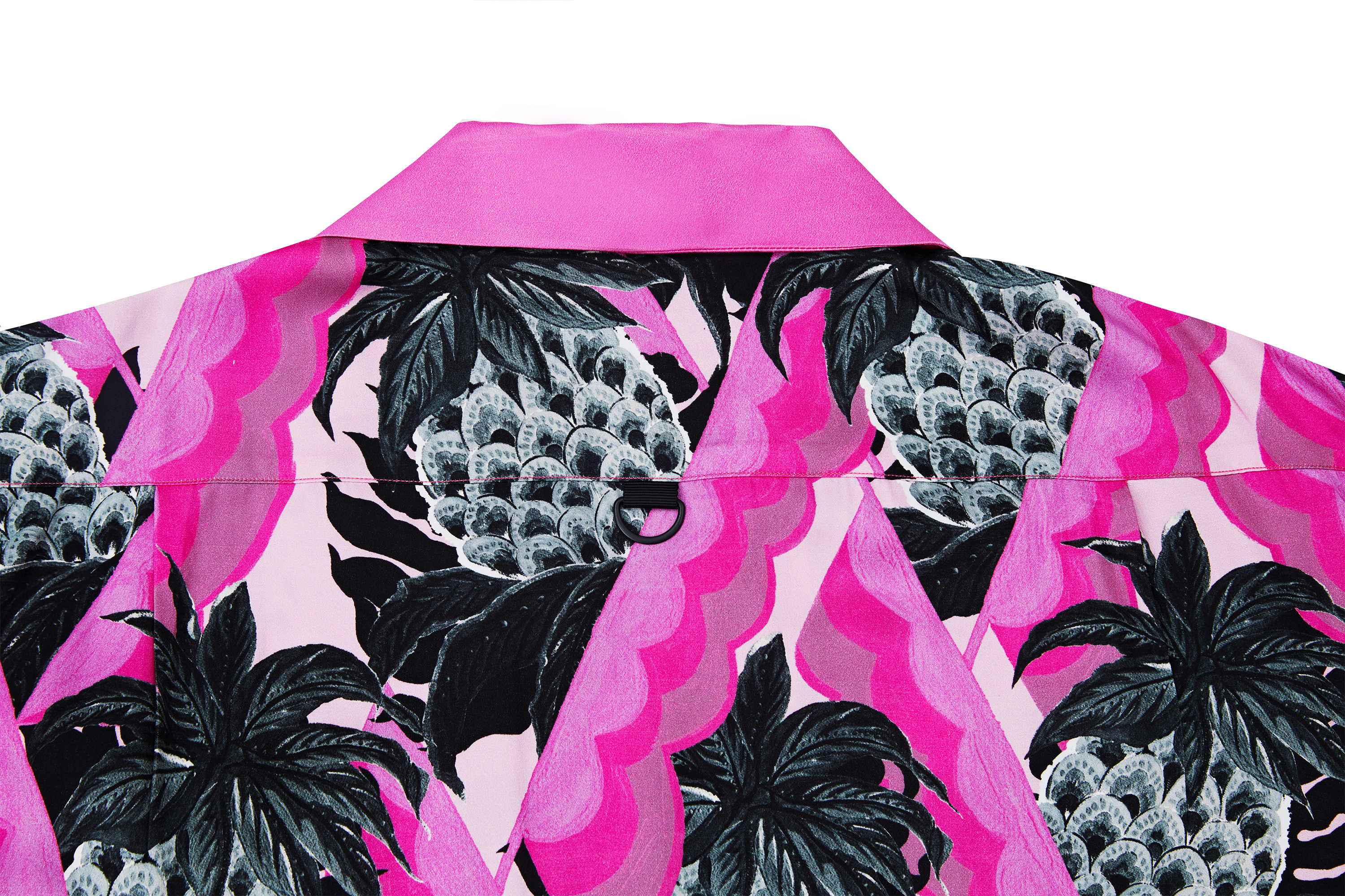 MASH UP ASIA Hawaiian Pineapple Graphic Half Shirt Black, premium urban and streetwear designers apparel on PROJECTISR.com, MASH UP ASIA