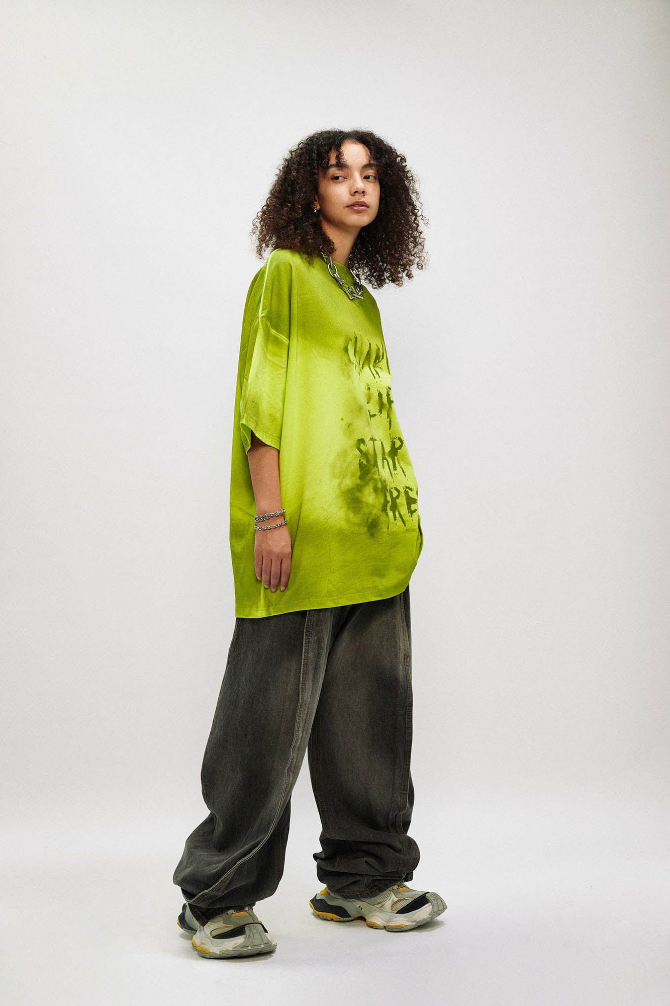 OVDY Graffiti Faded Oversized T-Shirt, premium urban and streetwear designers apparel on PROJECTISR.com, OVDY