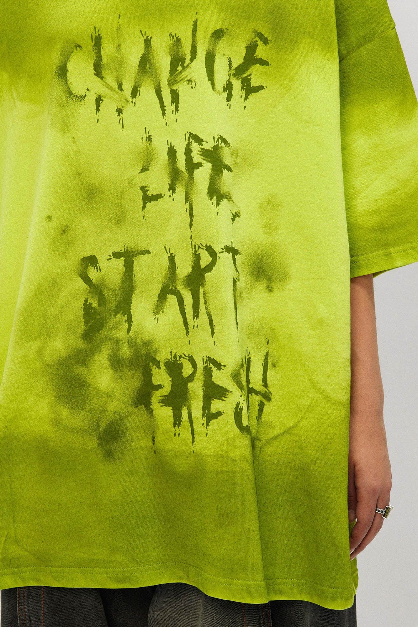 OVDY Graffiti Faded Oversized T-Shirt, premium urban and streetwear designers apparel on PROJECTISR.com, OVDY