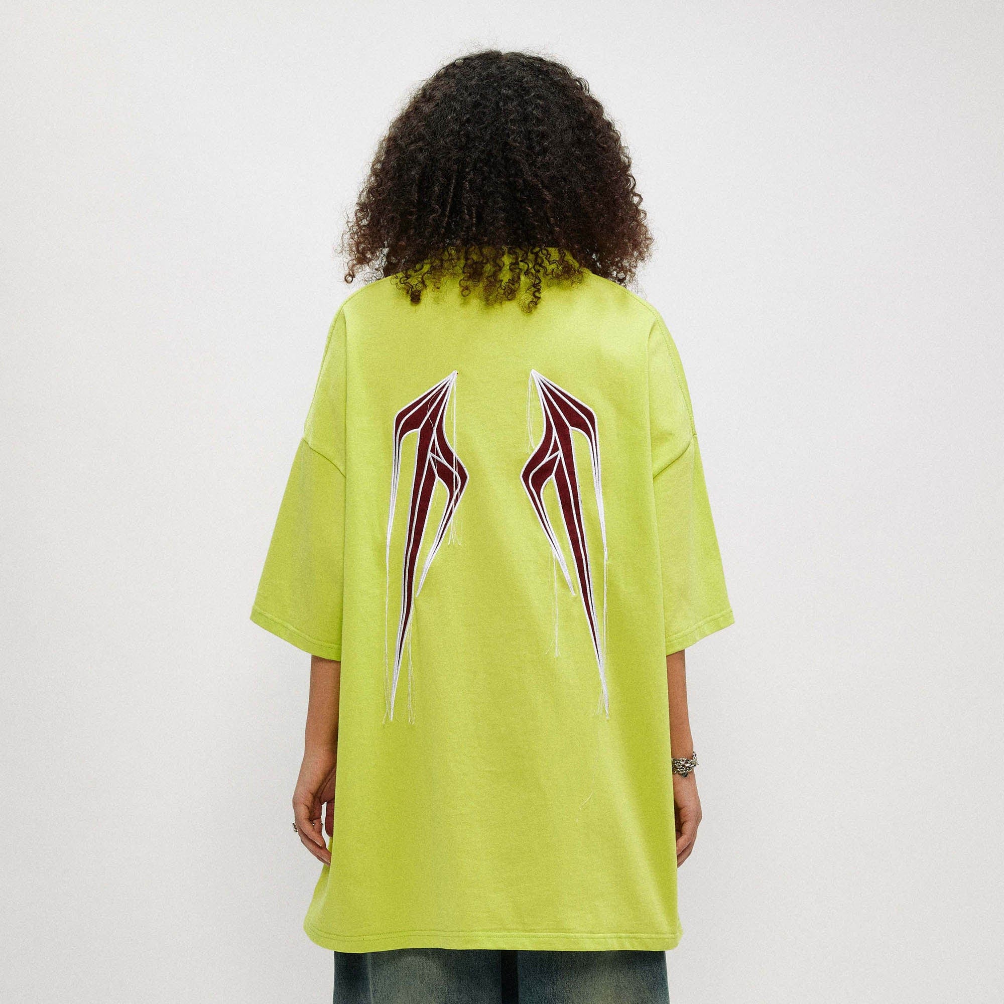 OVDY Wing Embroidered Patch Oversized T-Shirt, premium urban and streetwear designers apparel on PROJECTISR.com, OVDY