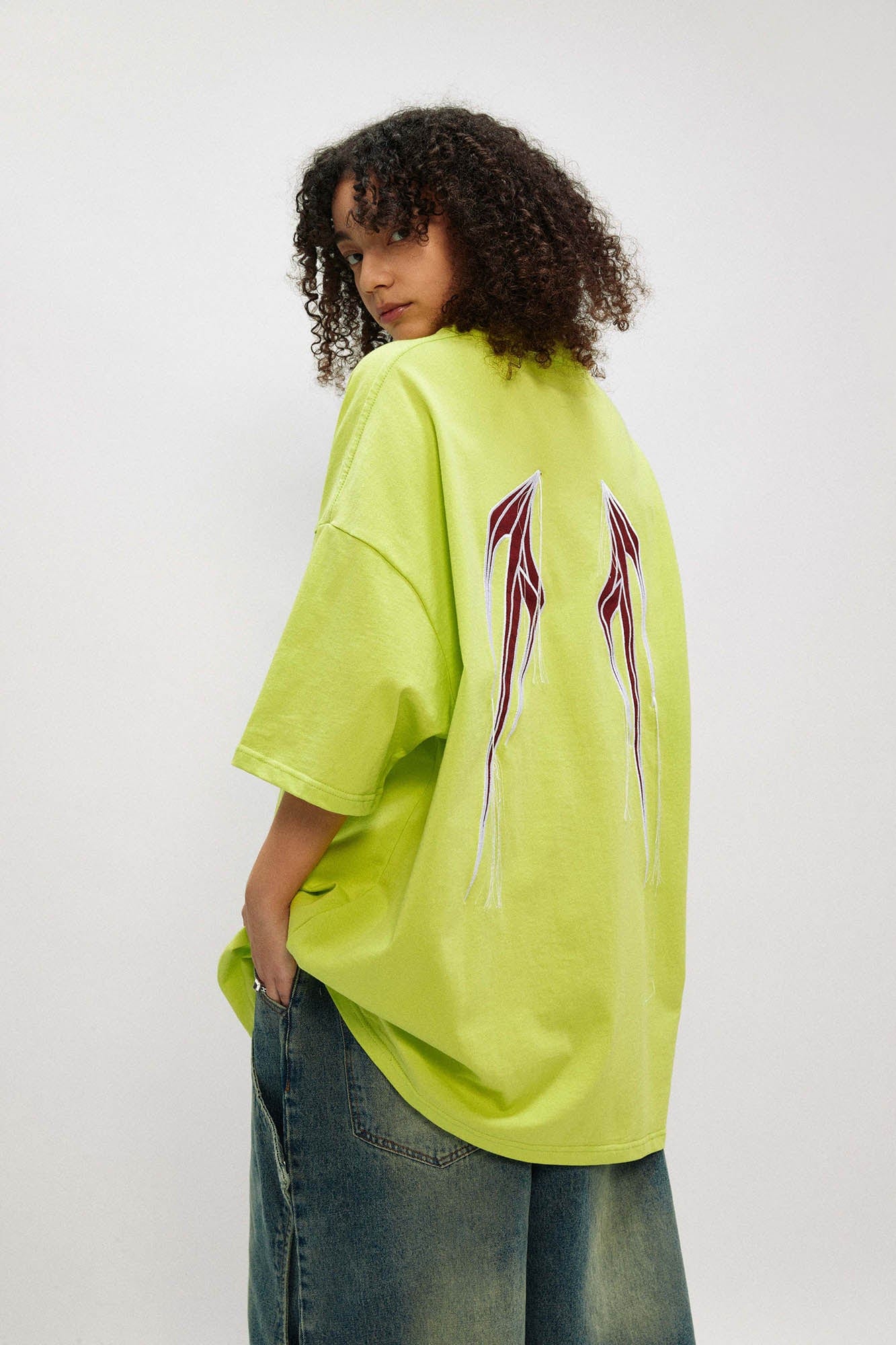 OVDY Wing Embroidered Patch Oversized T-Shirt, premium urban and streetwear designers apparel on PROJECTISR.com, OVDY