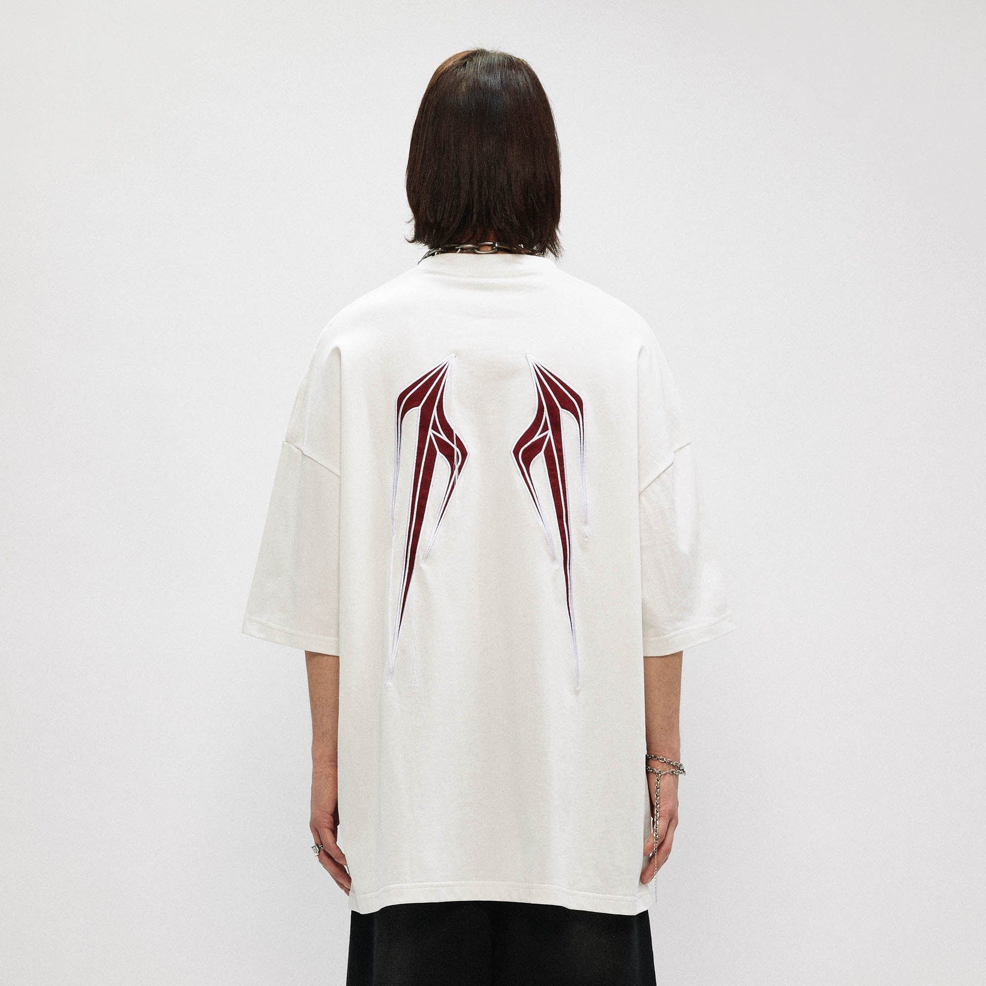 OVDY Wing Embroidered Patch Oversized T-Shirt, premium urban and streetwear designers apparel on PROJECTISR.com, OVDY