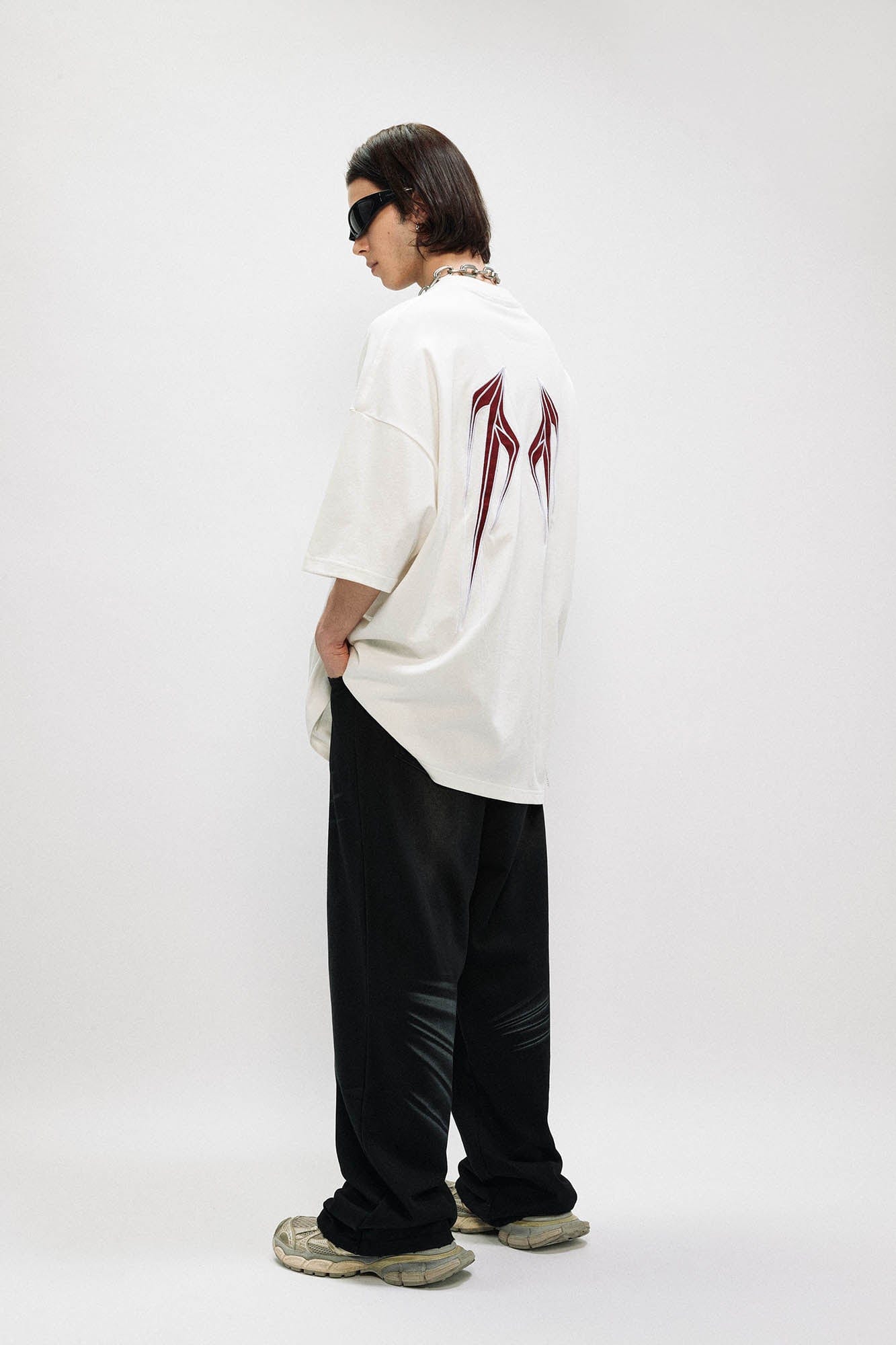 OVDY Wing Embroidered Patch Oversized T-Shirt, premium urban and streetwear designers apparel on PROJECTISR.com, OVDY