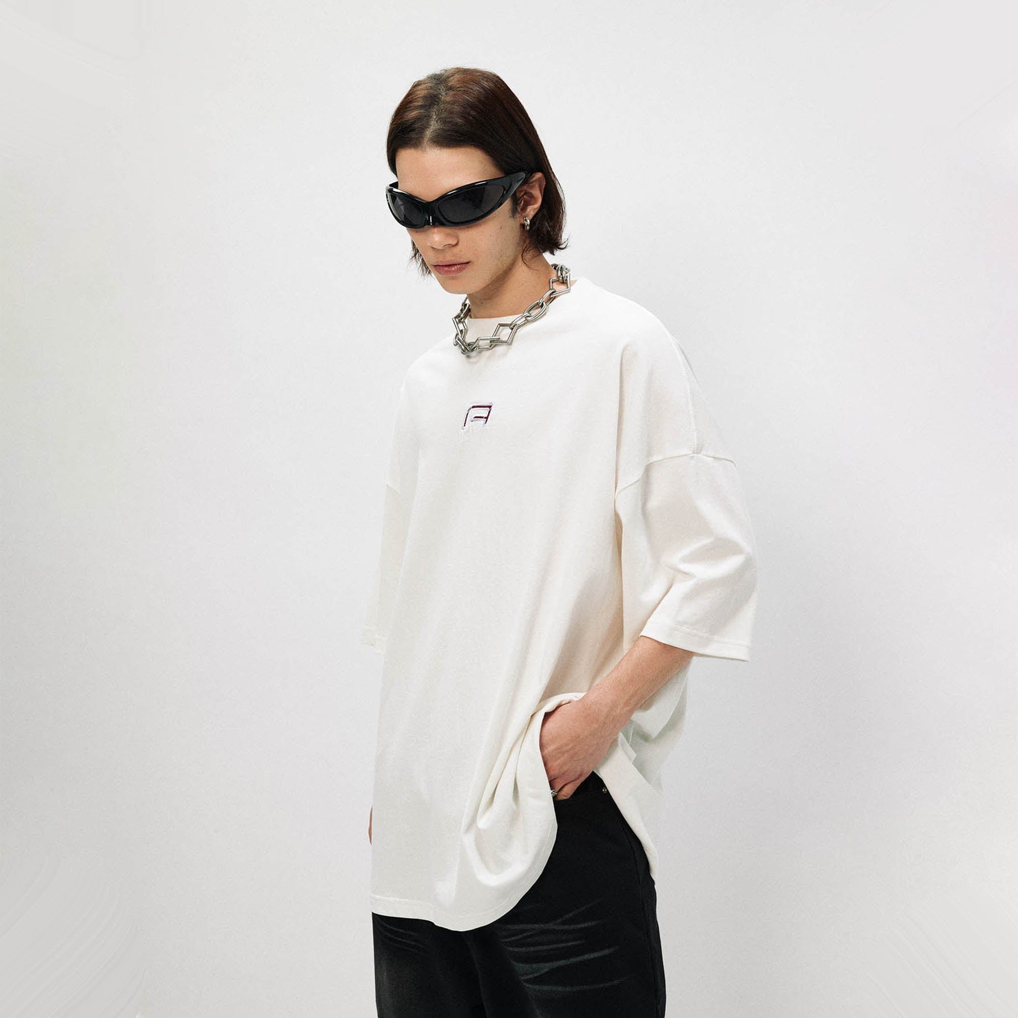 OVDY Wing Embroidered Patch Oversized T-Shirt, premium urban and streetwear designers apparel on PROJECTISR.com, OVDY