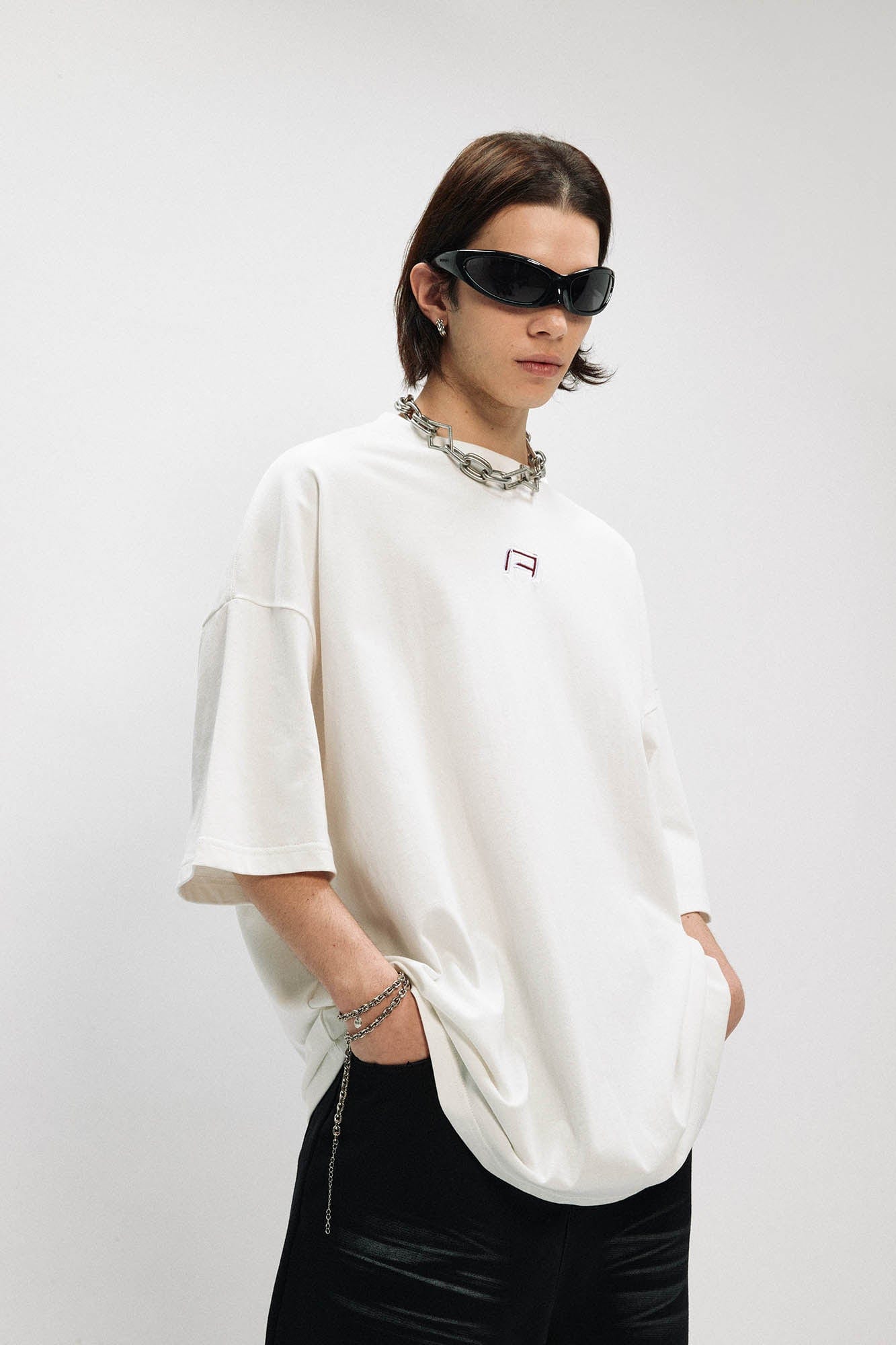OVDY Wing Embroidered Patch Oversized T-Shirt, premium urban and streetwear designers apparel on PROJECTISR.com, OVDY