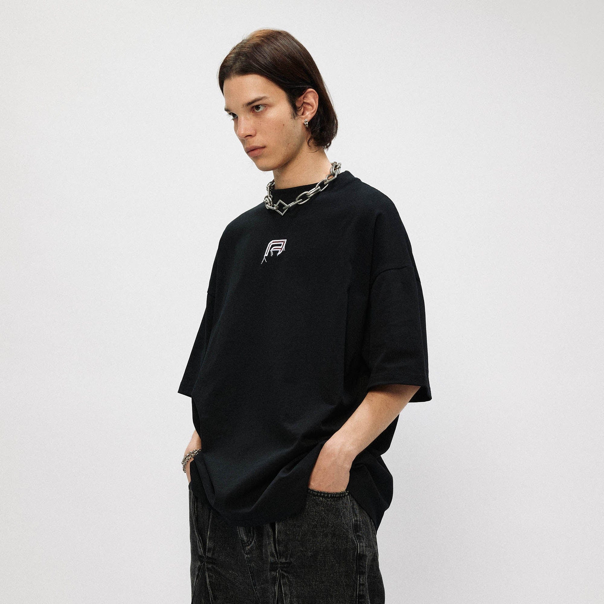 OVDY Wing Embroidered Patch Oversized T-Shirt, premium urban and streetwear designers apparel on PROJECTISR.com, OVDY