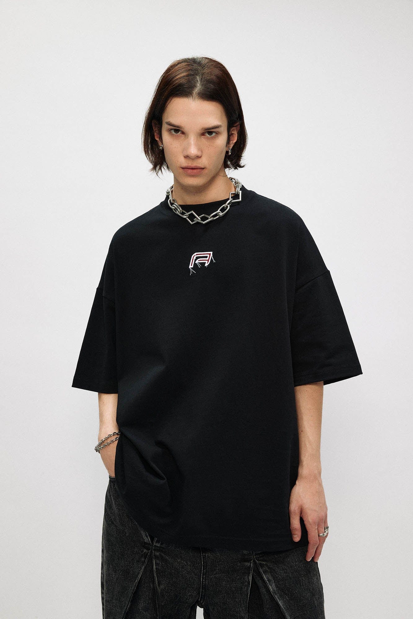 OVDY Wing Embroidered Patch Oversized T-Shirt, premium urban and streetwear designers apparel on PROJECTISR.com, OVDY