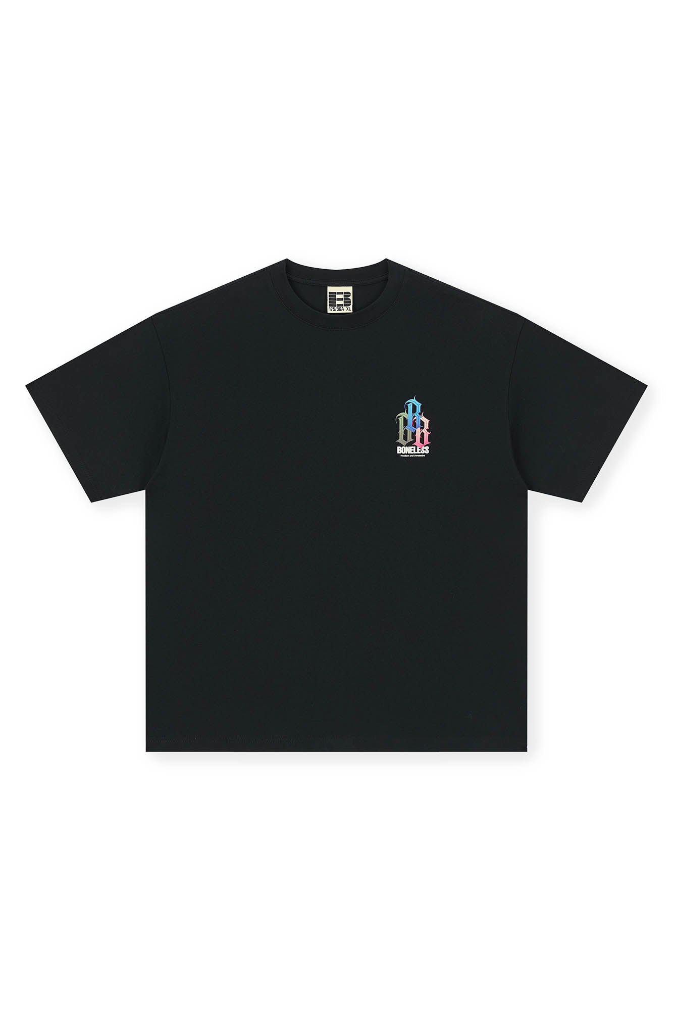 BONELESS Rainbow Collage LOGO T-Shirt, premium urban and streetwear designers apparel on PROJECTISR.com, BONELESS