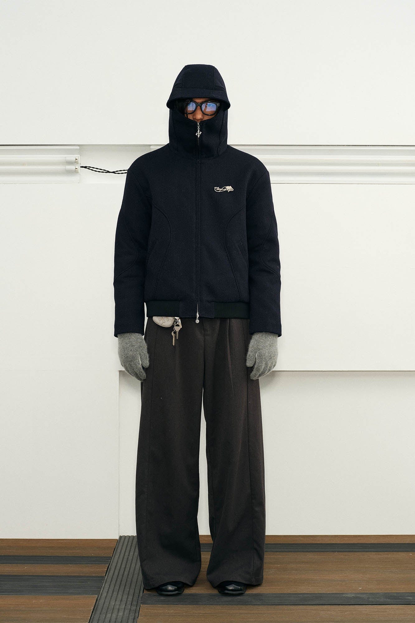 KREATE Herringbone Hooded Jacket, premium urban and streetwear designers apparel on PROJECTISR.com, KREATE
